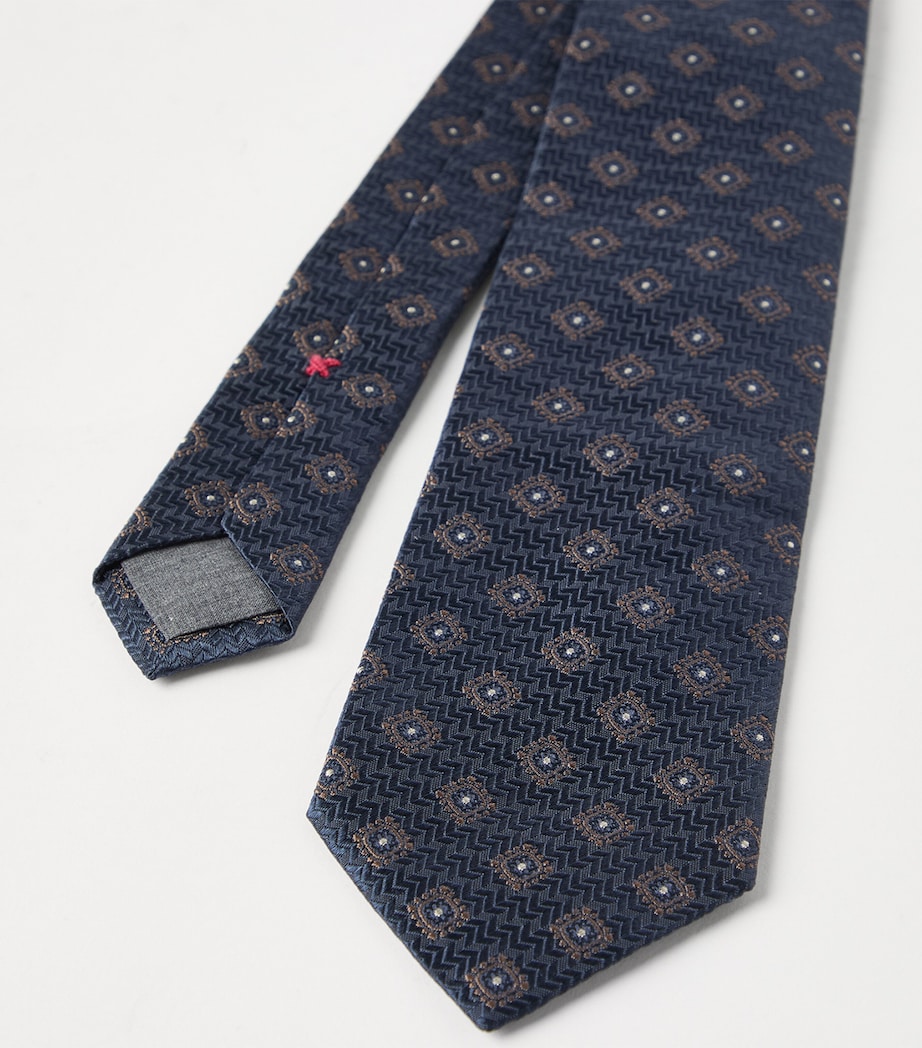 Silk Geometric Jacquard Tie C2425 Image 3