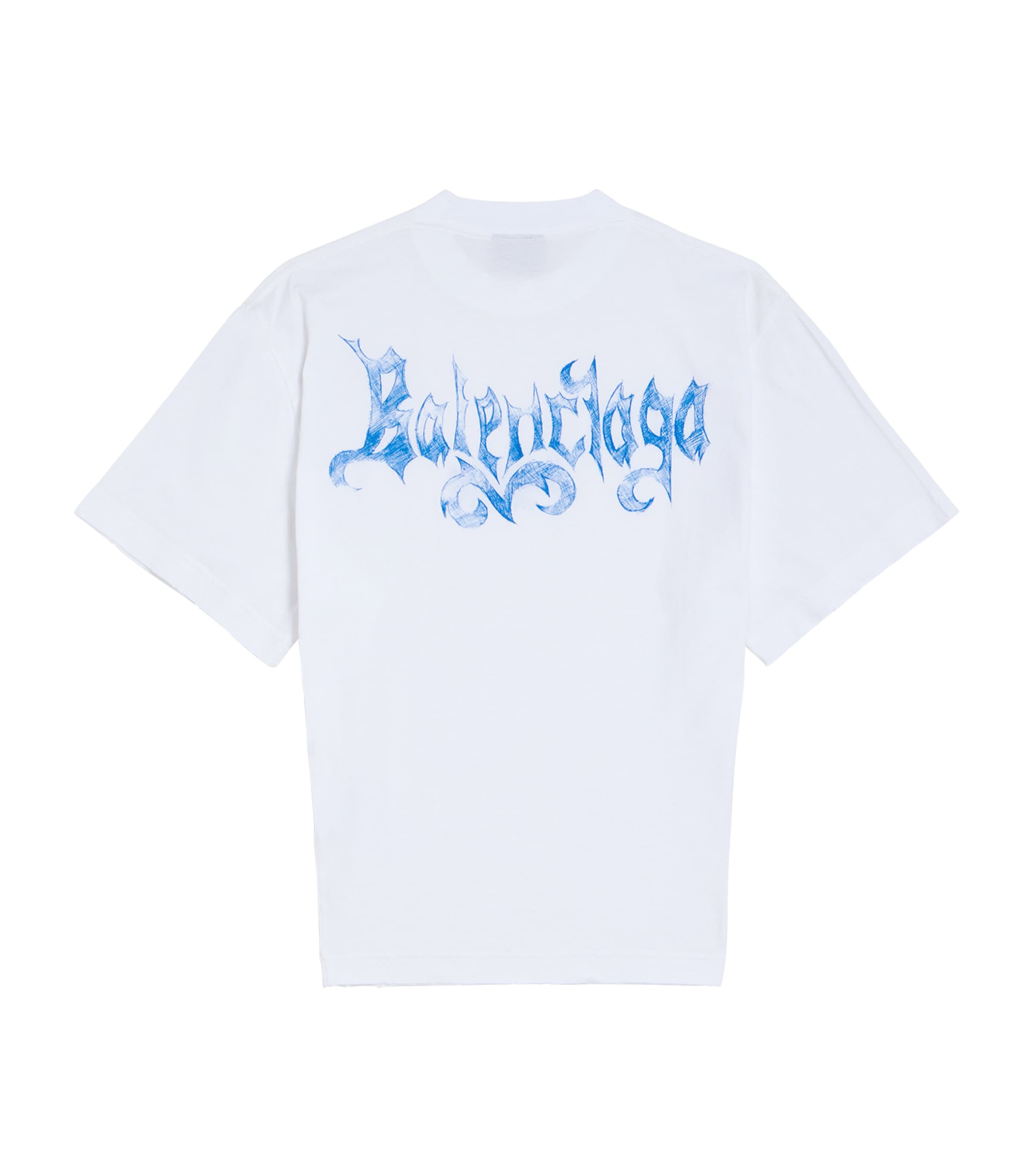 Balenciaga Womens Cotton Sketchy Logo T-Shirt Image 2