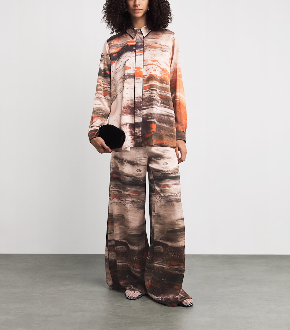 Silk Printed Leonara Shirt BRUSH ORNG/CINNAMON Image 2