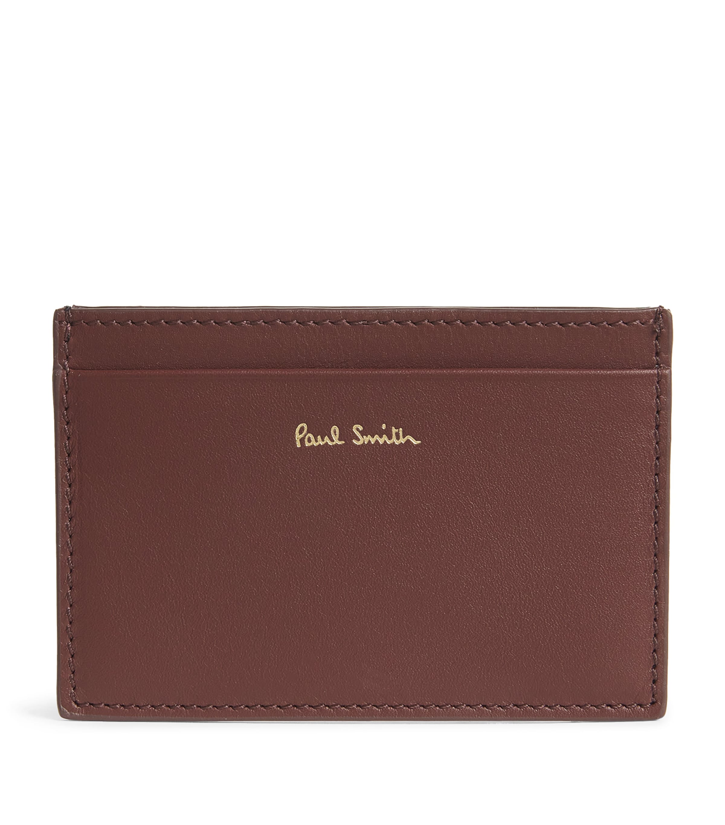 PAUL SMITH LEATHER SIGNATURE STRIPE CARD HOLDER 