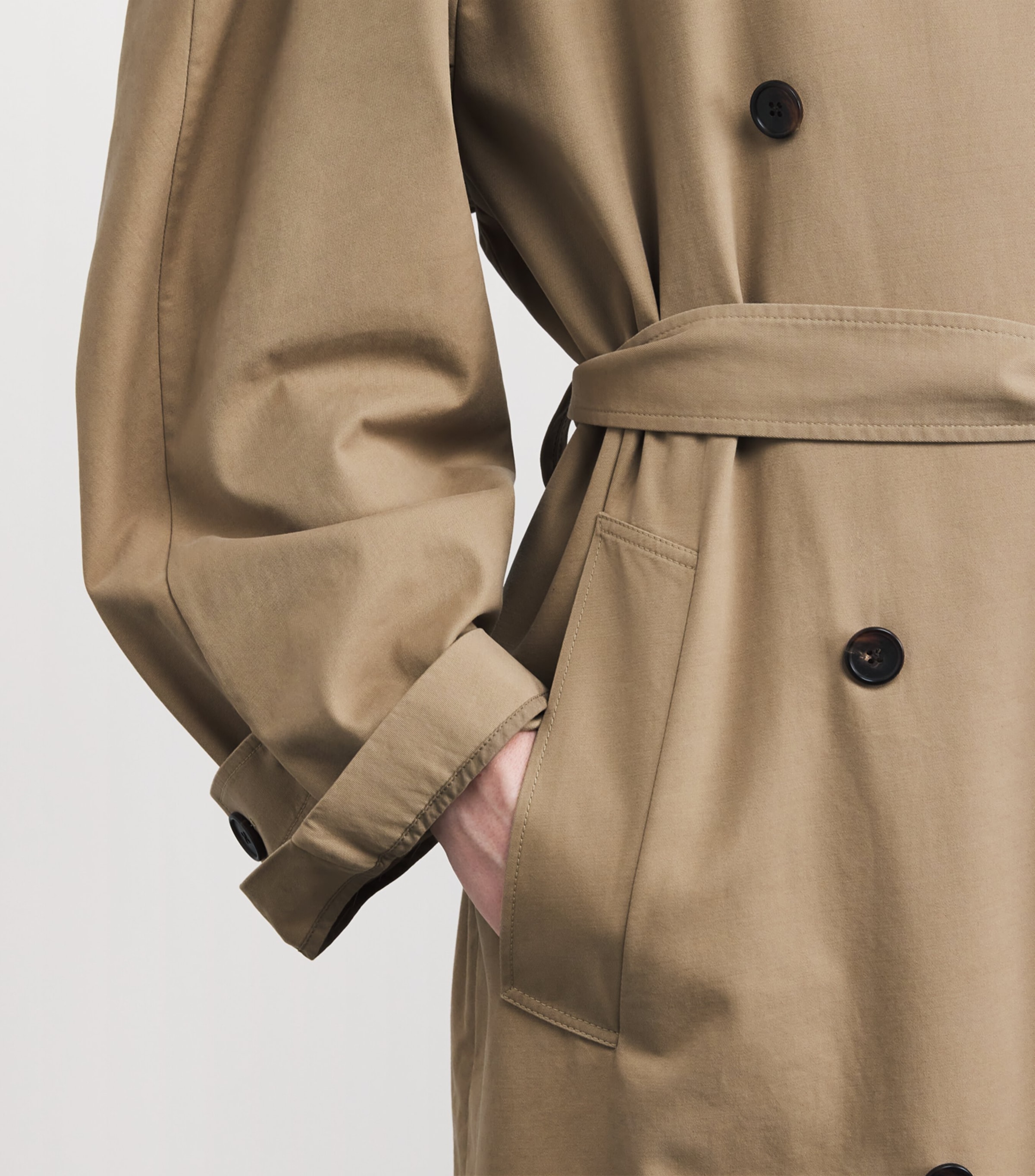 The Row Womens Dester Trench Coat Sand Image 4