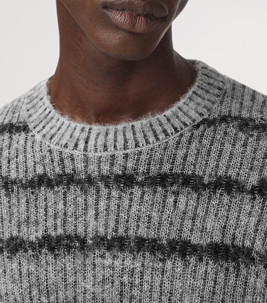 Stripe Dissolved Sweater GREY/BLACK Image 7