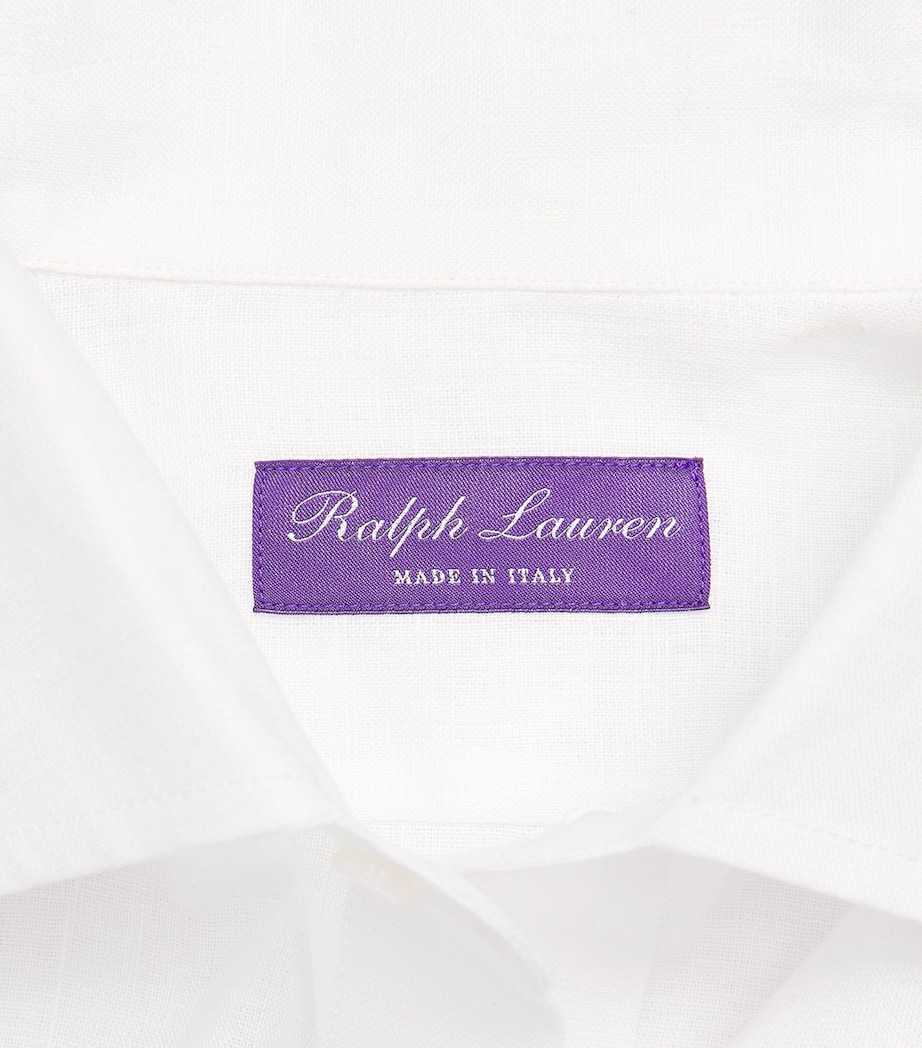 Ralph Lauren Purple Label Mens Linen Shirt Optic White Image 6