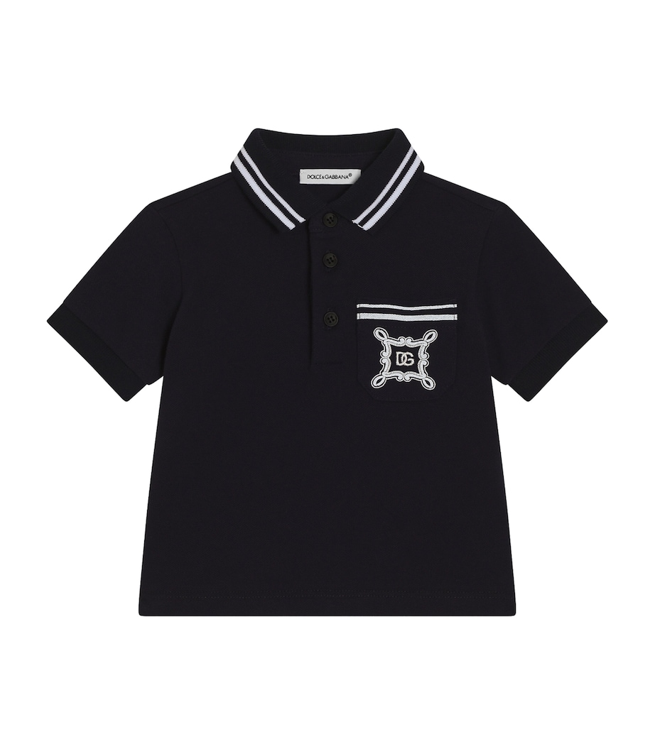 Monogram Polo Shirt (3-30 Months) B0665-VERY DARK Image 1