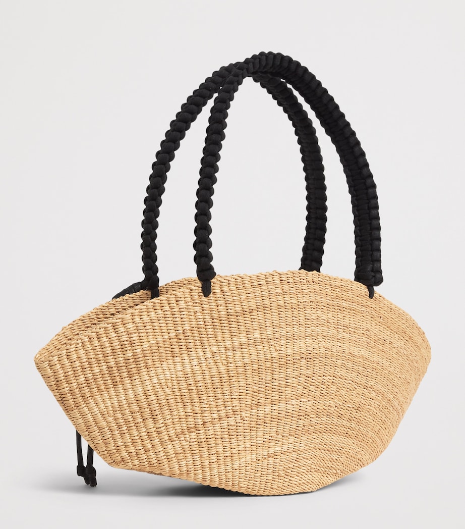 Straw Shell Tote Bag NATURAL Image 3
