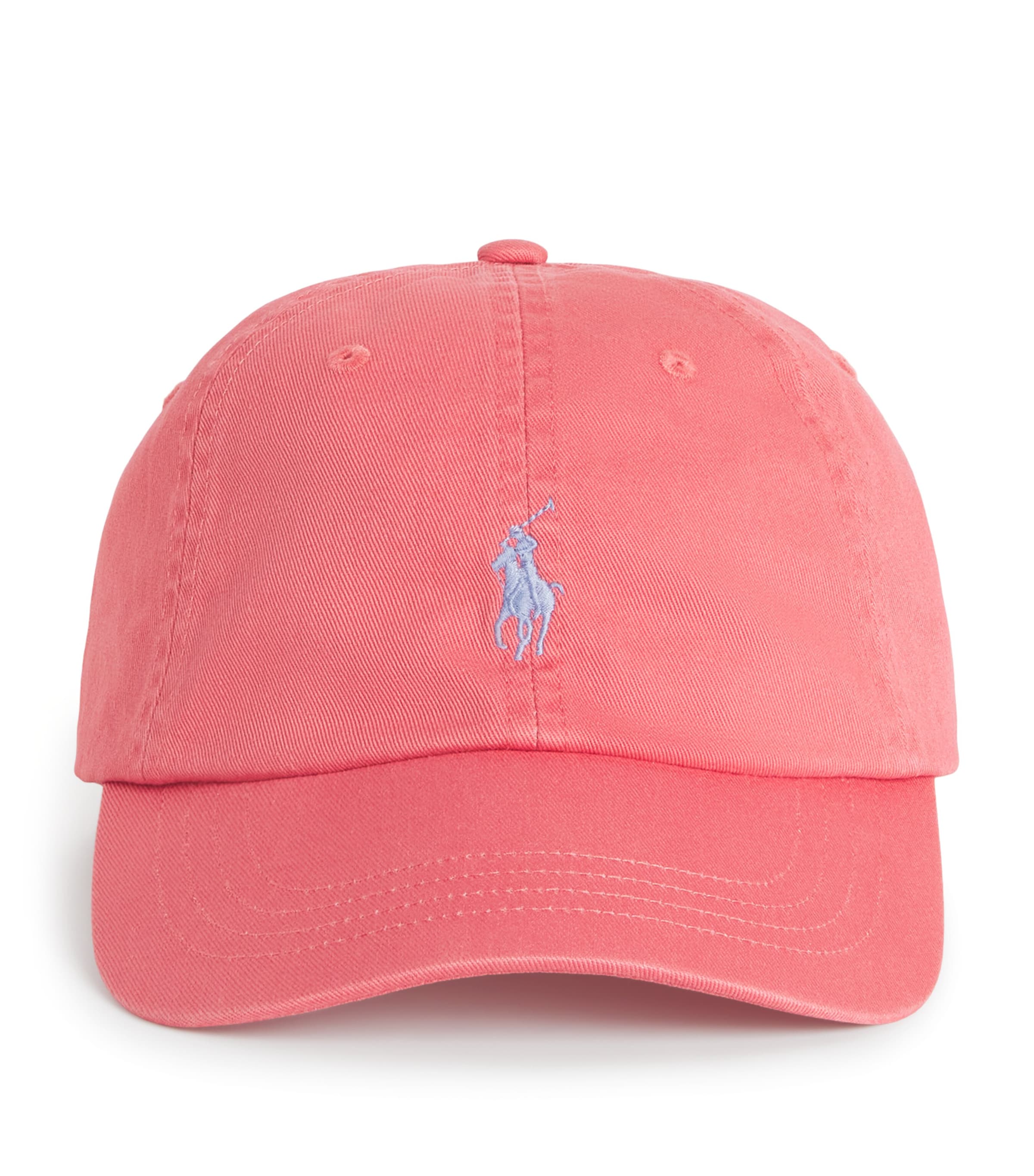 Cotton Polo Pony Baseball Cap RED SKY Image 1