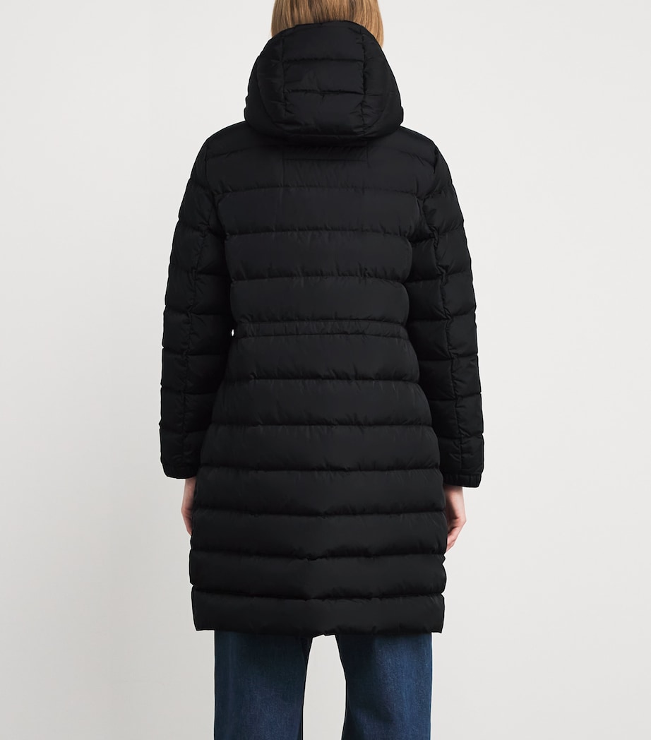 Down Quilted Longline Jacket BLACK Image 4