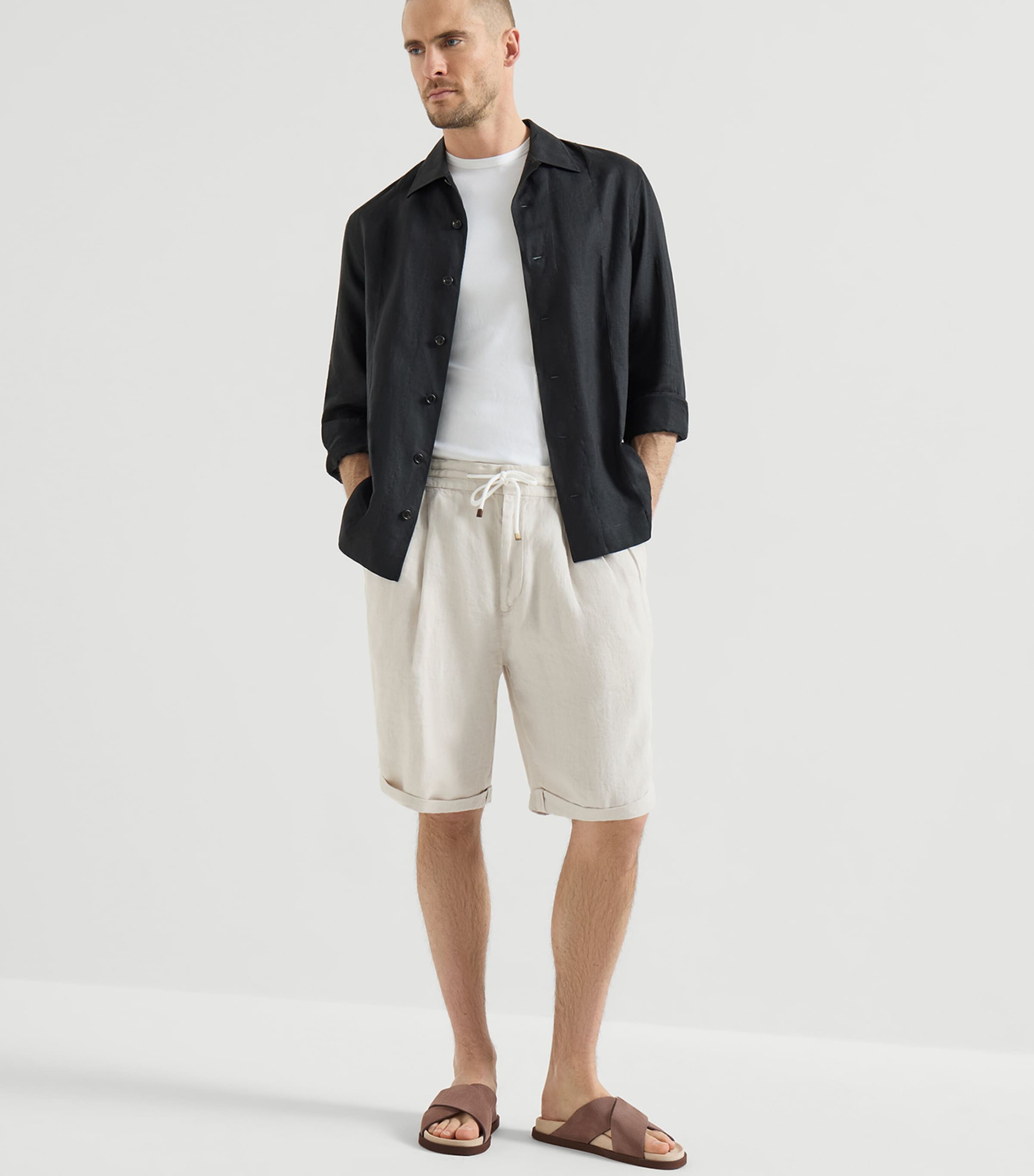 Brunello Cucinelli Suede Crossover Sandals Image 2