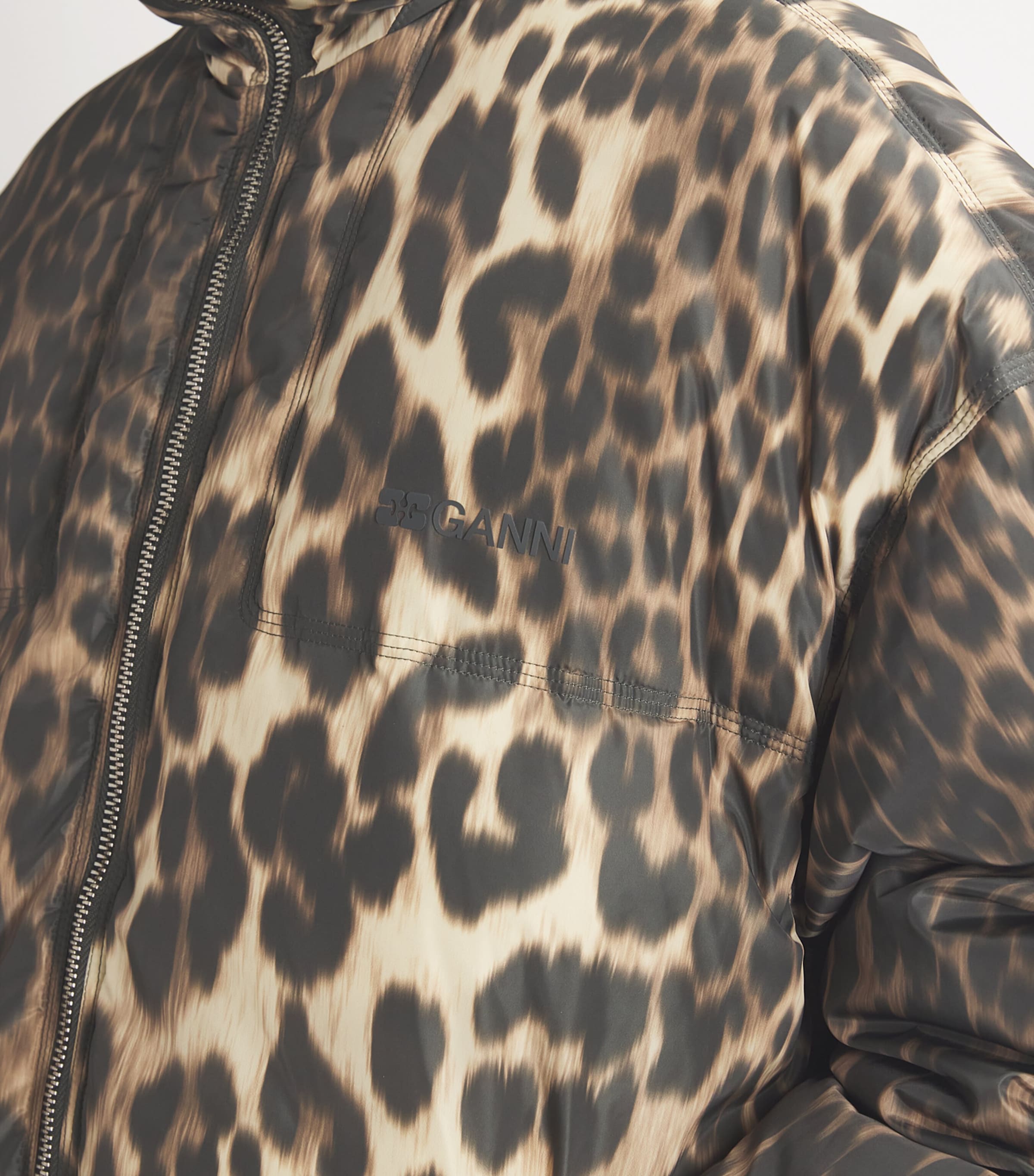 Print Puffer Coat Leopard Skin Coat Uk GANNI Leopard Puffer