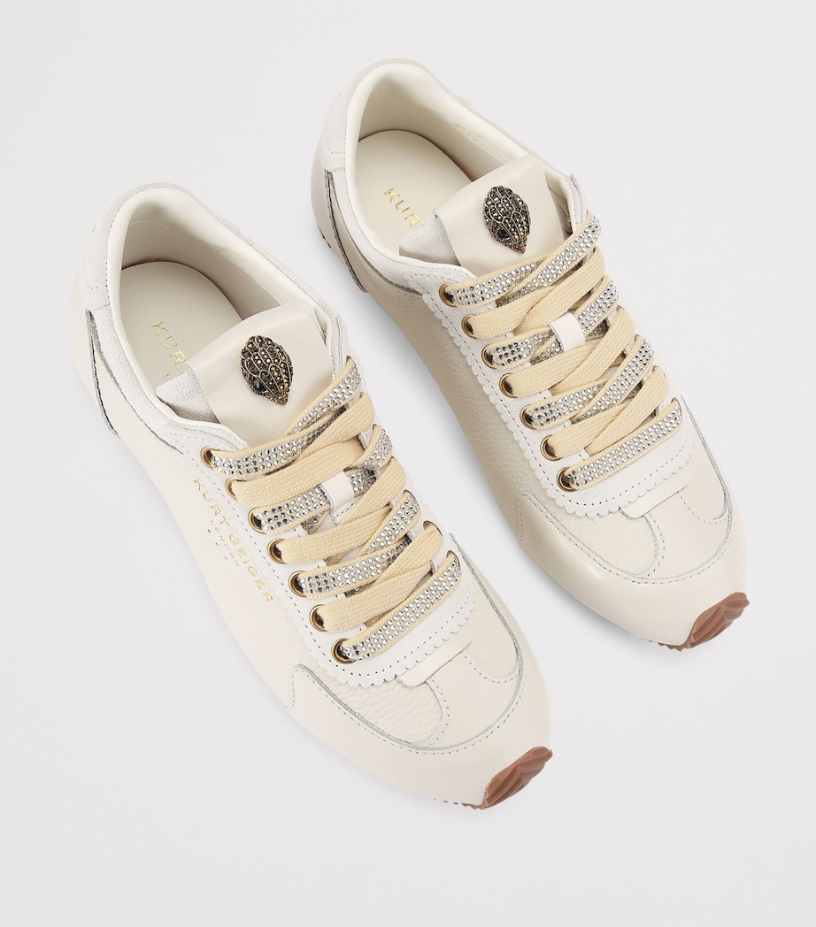 Kurt Geiger London Leather-Suede Islington Sneakers Bone/comb Image 4