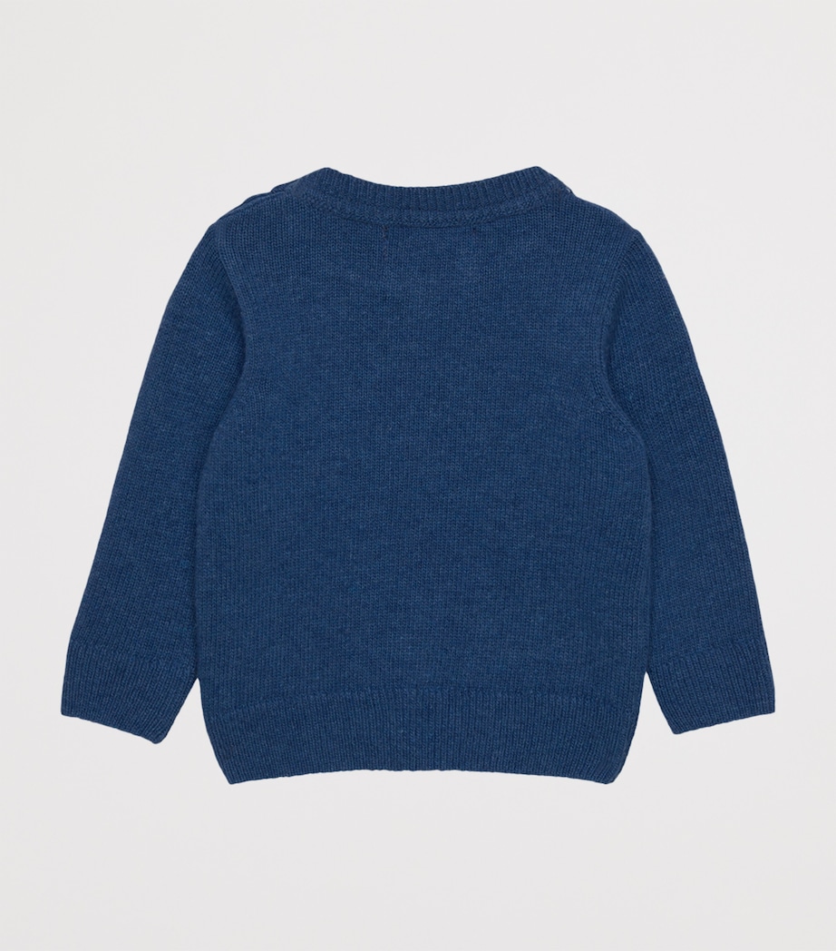 Benji Car Sweater (3-24 Months) DENIM BLUE MARL Image 2