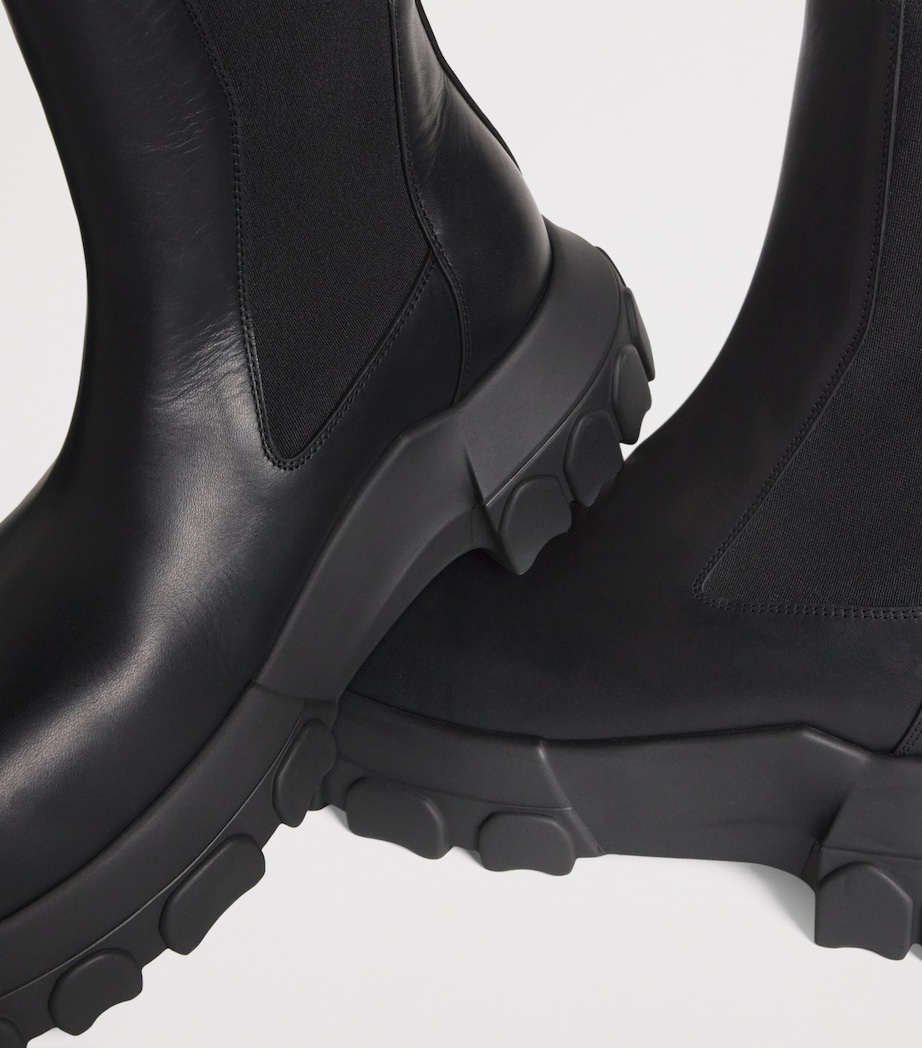 Leather Beatle Bozo Tractor Boots BLACK/BLACK Image 7