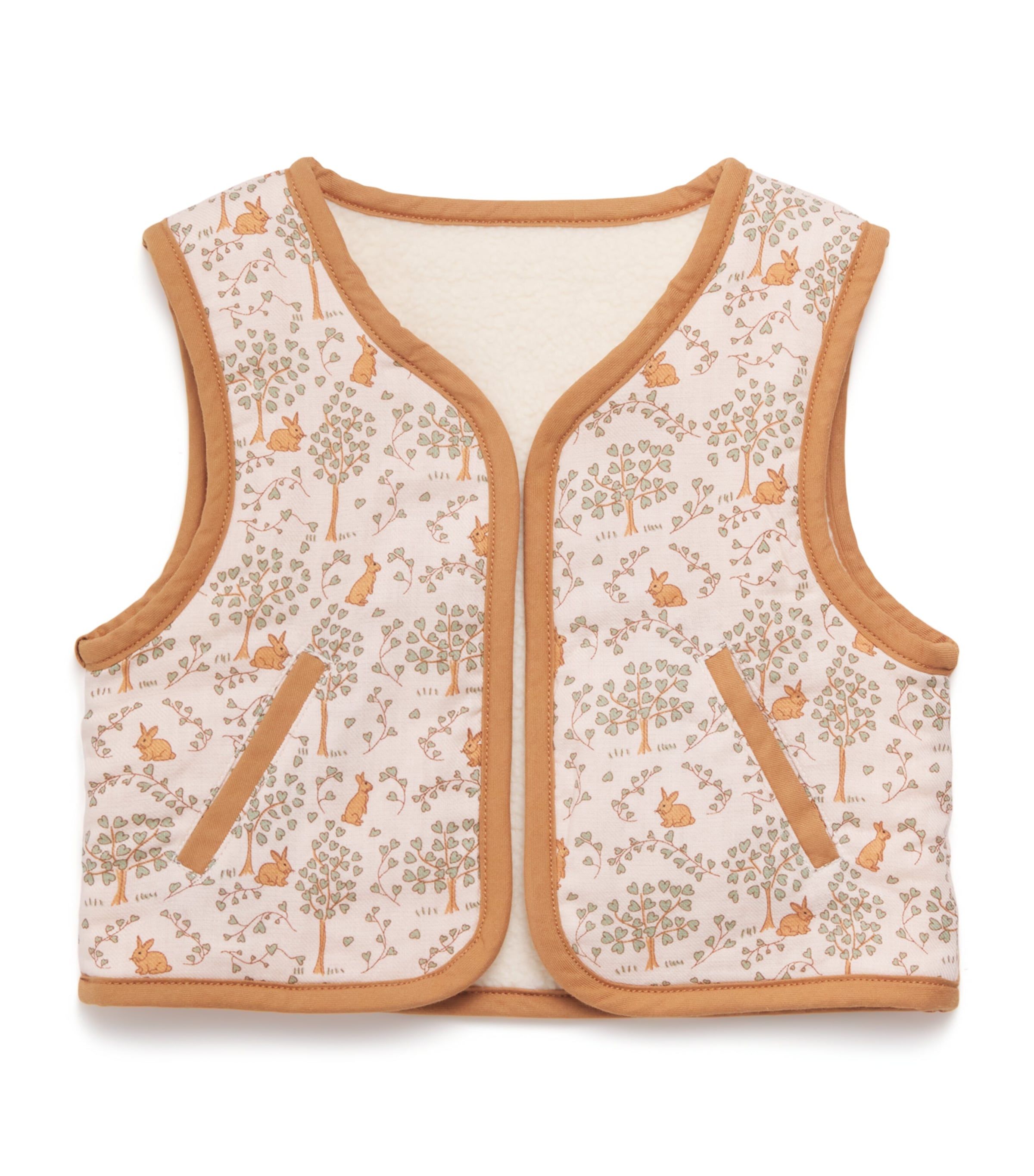 Gingersnaps Kids' Cotton Reversible Glade Gilet In Brown