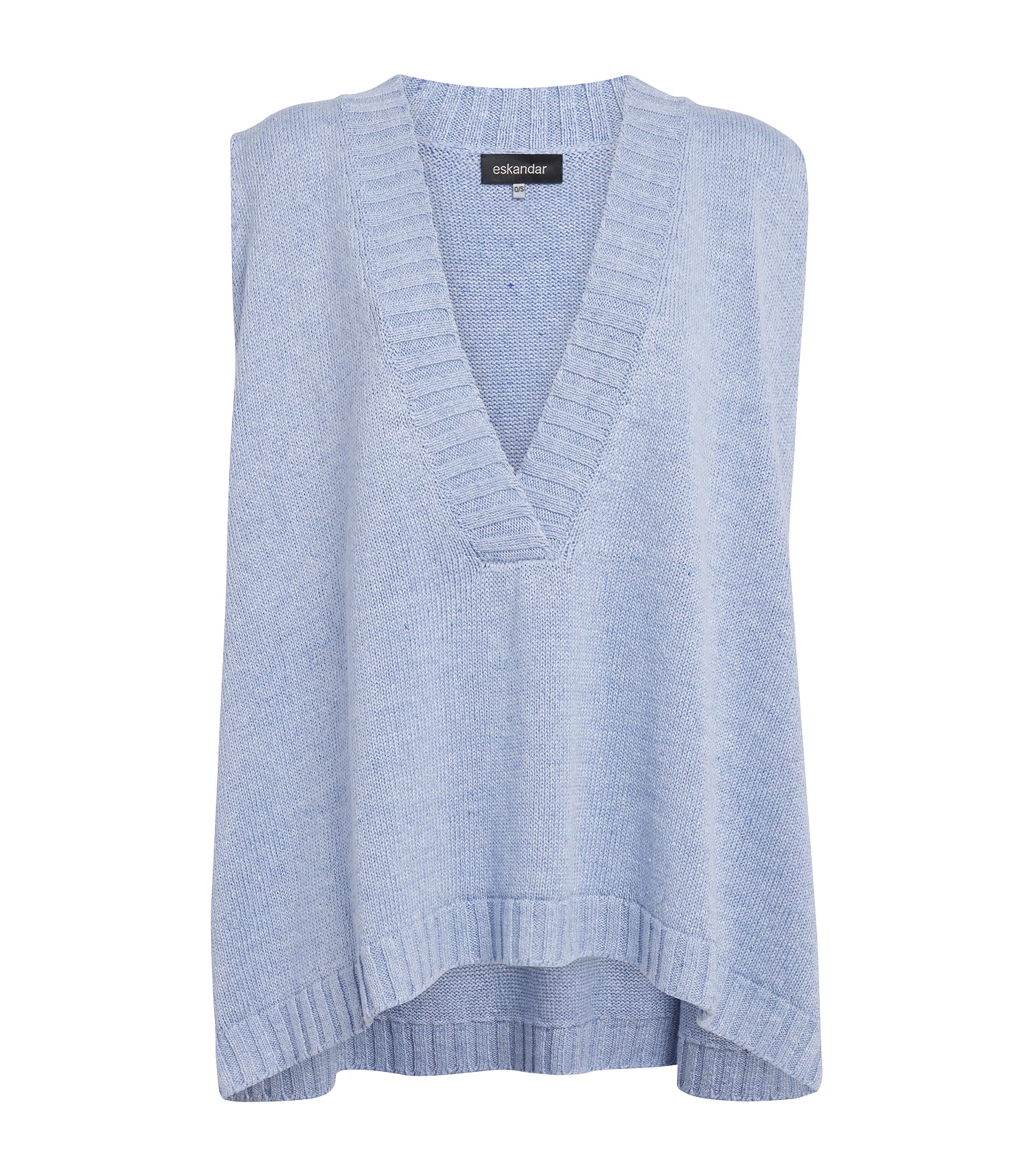 Eskandar Cotton-linen Sleeveless Sweater