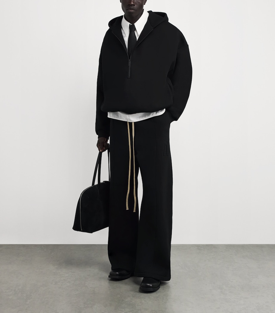 Half-Zip Athletic Hoodie BLACK Image 2