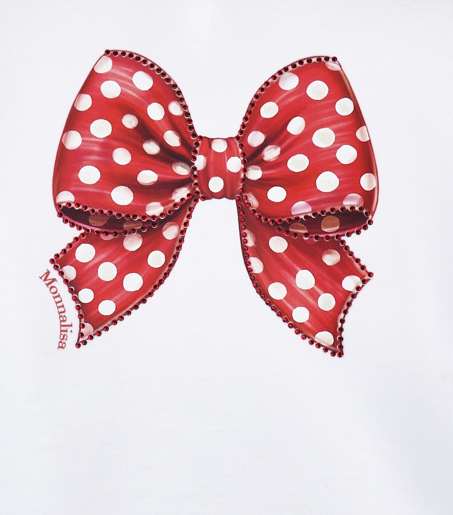Cotton Bow-Detail T-Shirt (3 Months - 3 Years) BIANCO Image 3