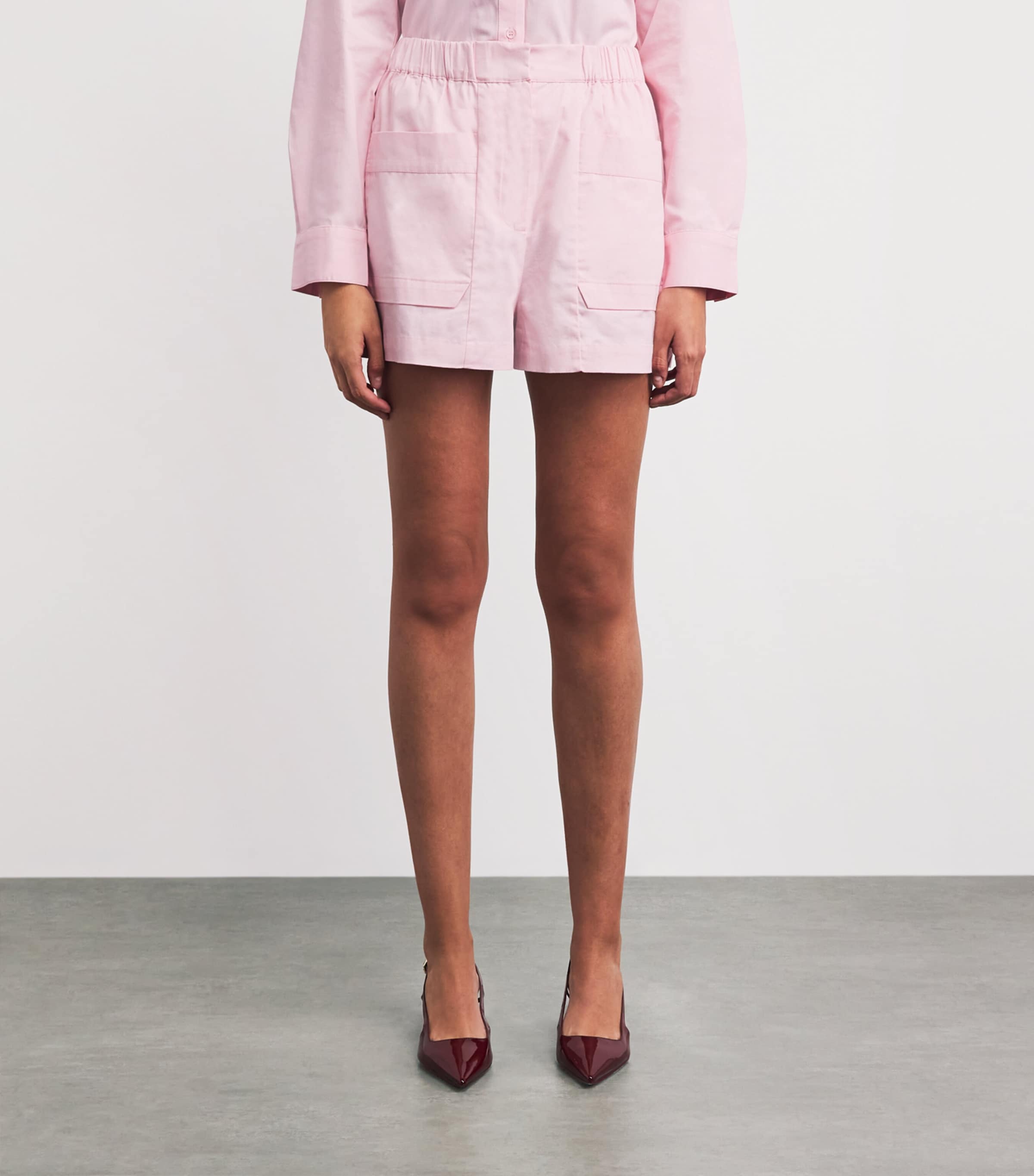 Maje Womens Cotton Shorts Pink Image 4