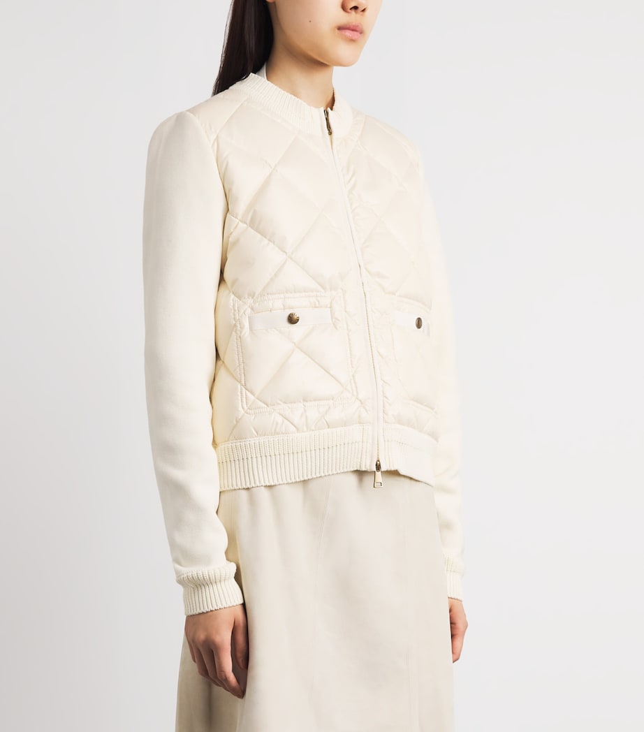 Moncler Womens Cotton Quilted Hybrid Jacket Image 4