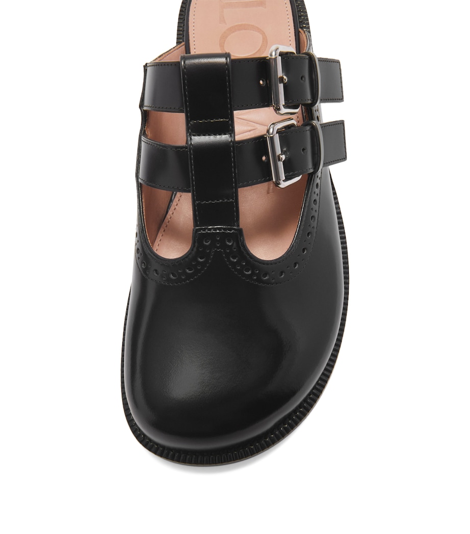 Leather Campo Mary Jane Mules BLACK Image 5