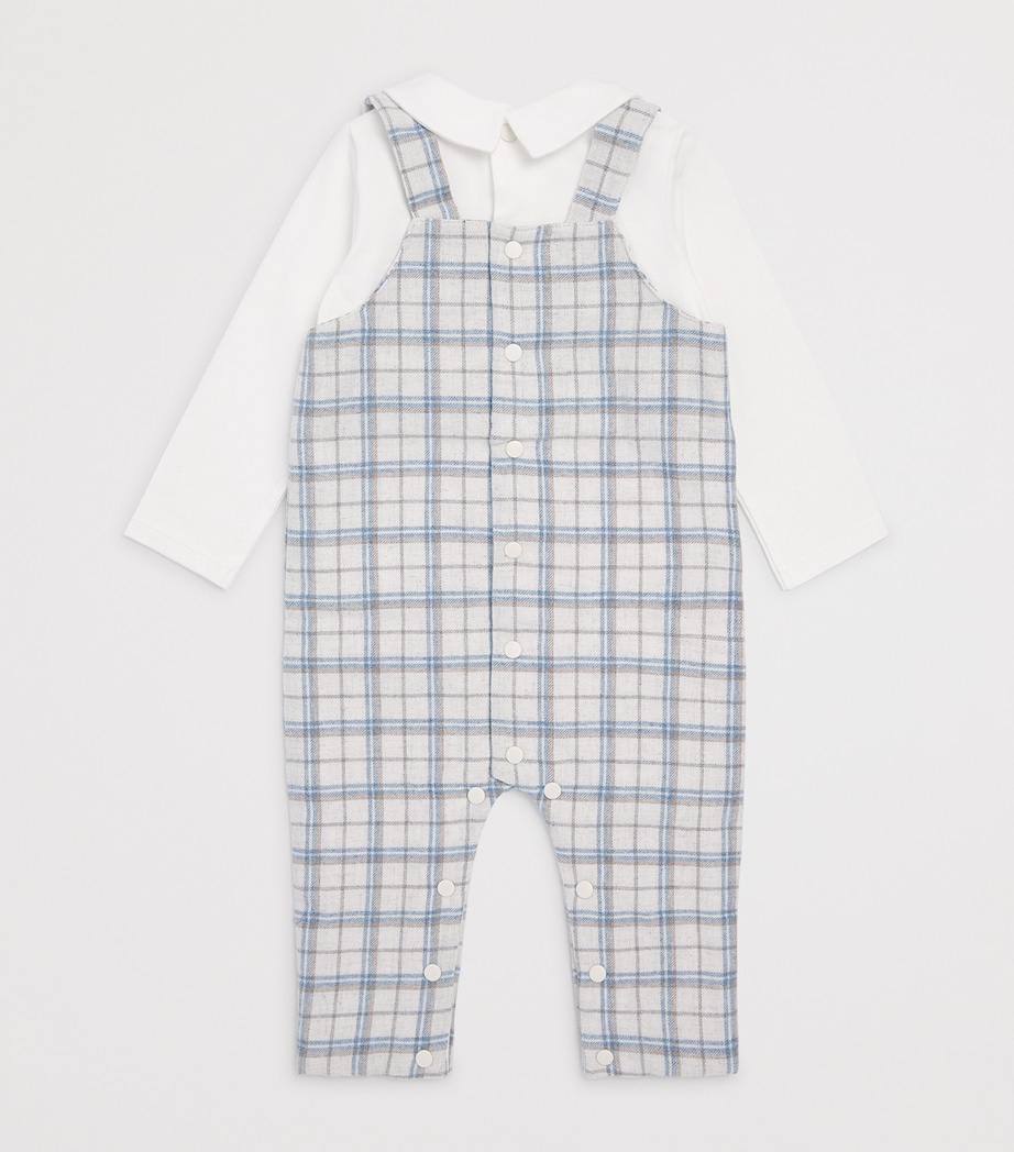 Patachou Check Playsuit (6-24 Months) Beig Chck Image 2