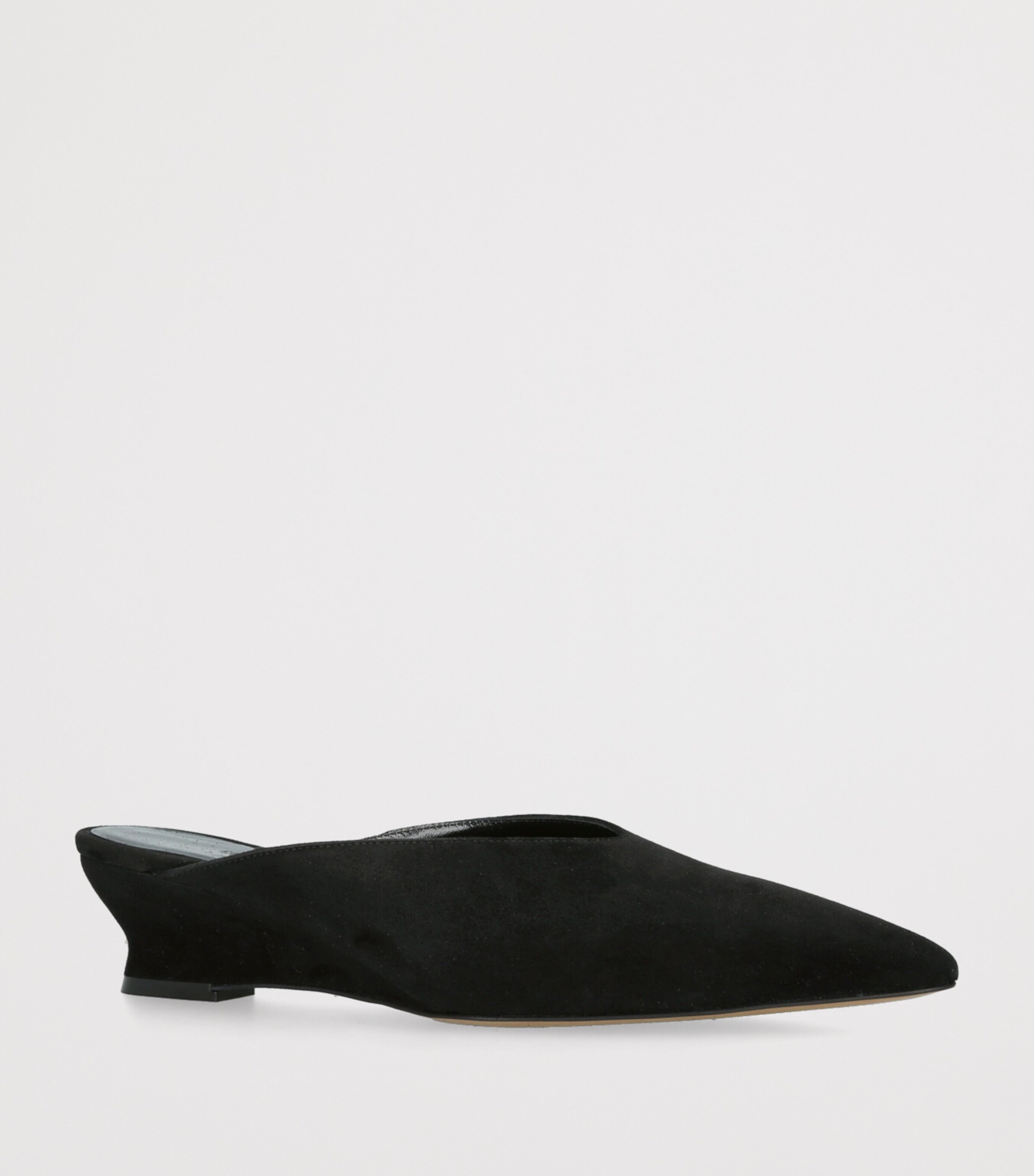 Suede Micro Wedge Mules 40 BLACK Image 3