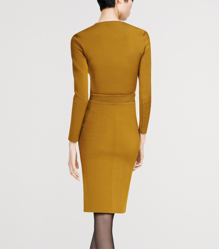 TOM FORD Womens Knitted Midi Skirt Gfb Image 3