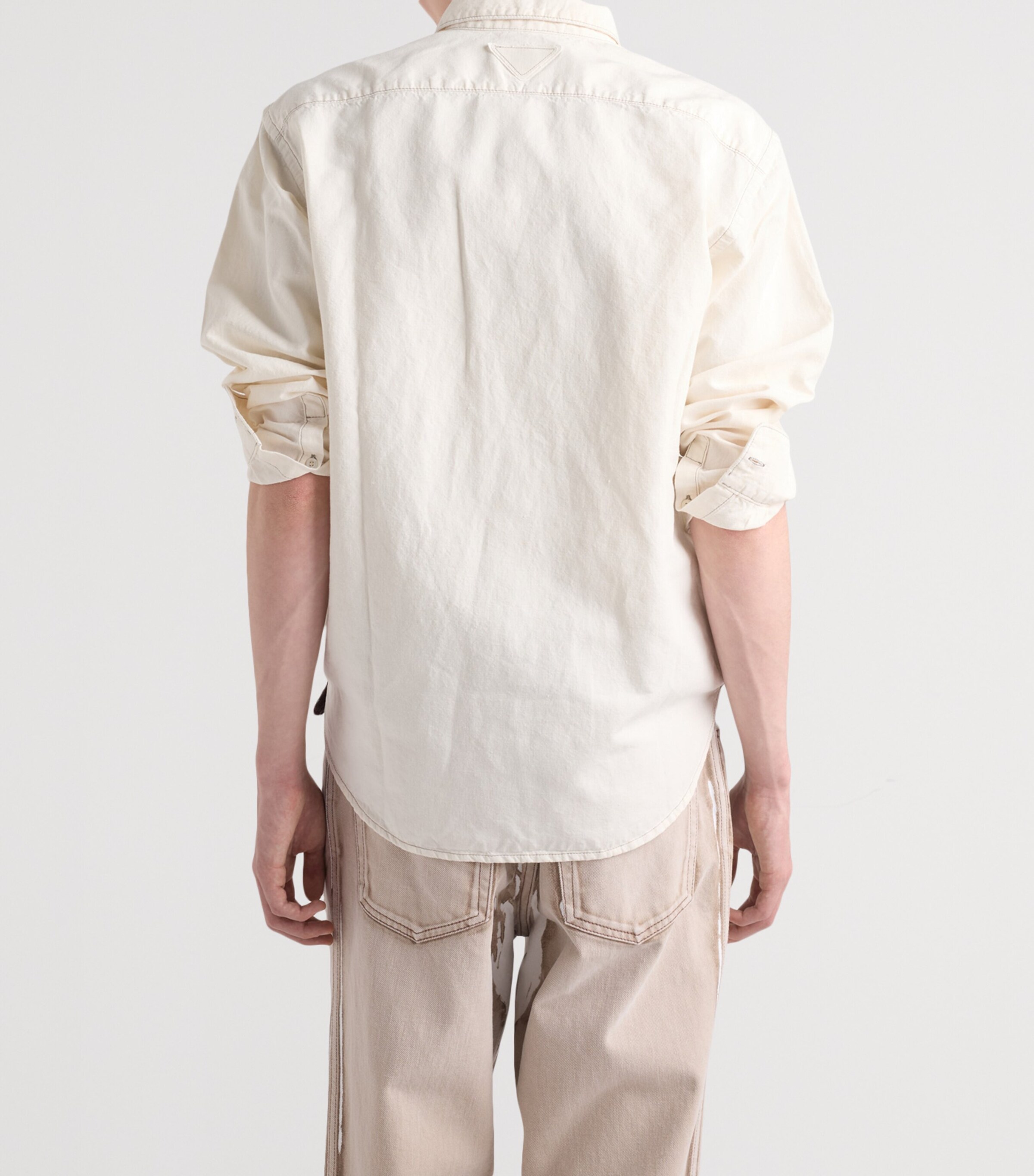 Prada Mens Chambray Button-Down Shirt Image 6