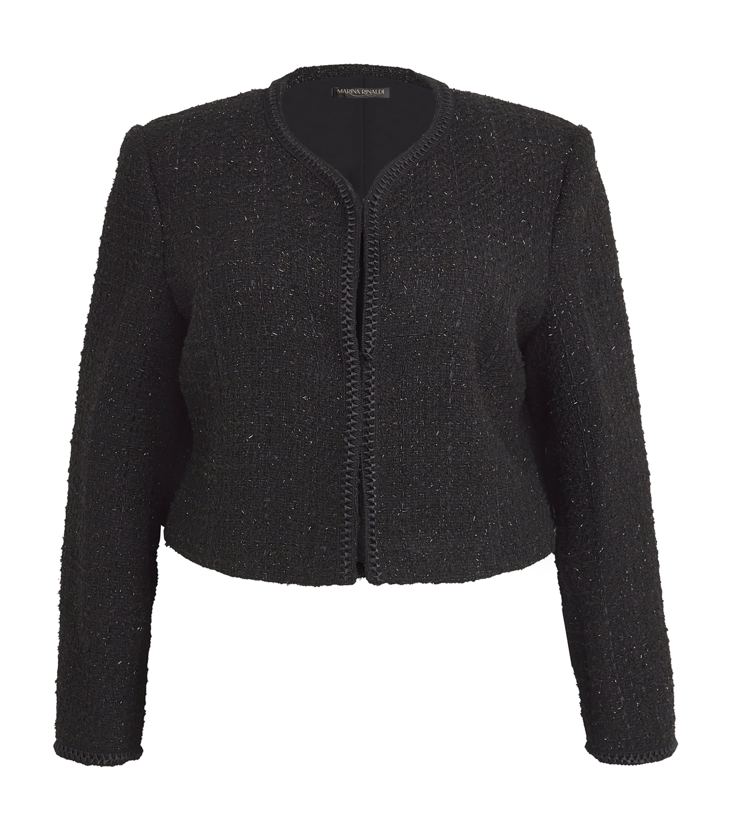 MARINA RINALDI METALLIC-TWEED BLAZER 