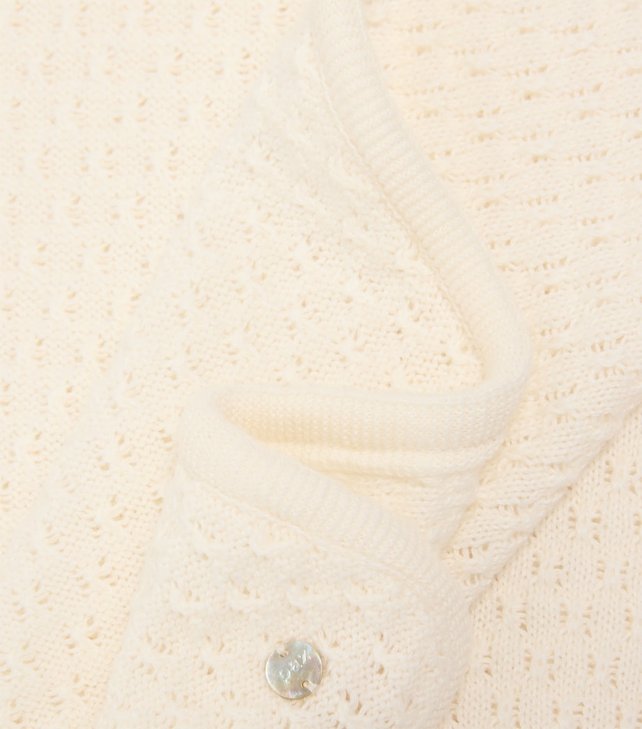 Cotton-Blend Pony Knit Blanket 60 H94 Image 2