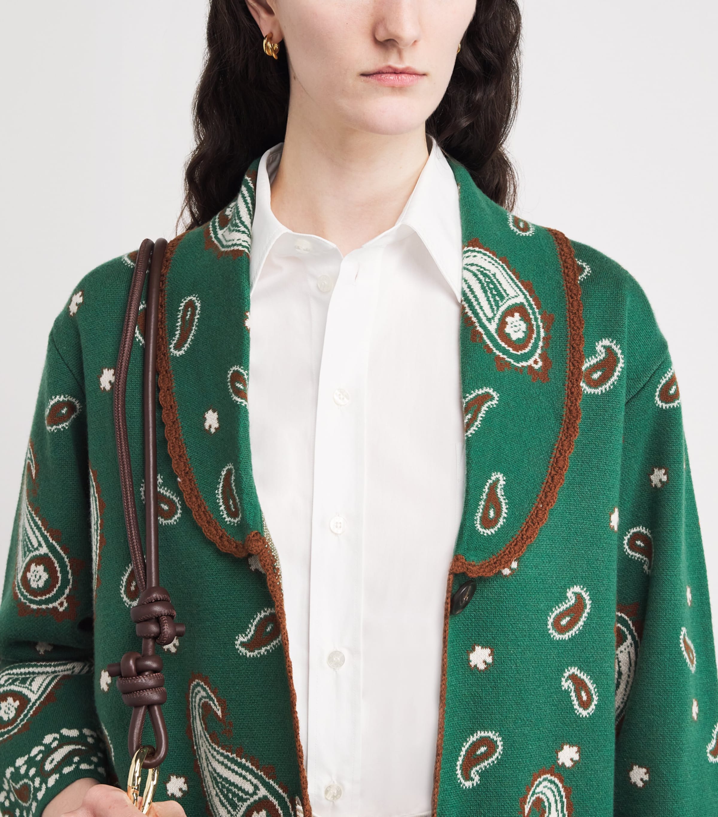 Wool-Blend Paisley Morla Cardigan DAISY PAISLEY GREEN Image 6