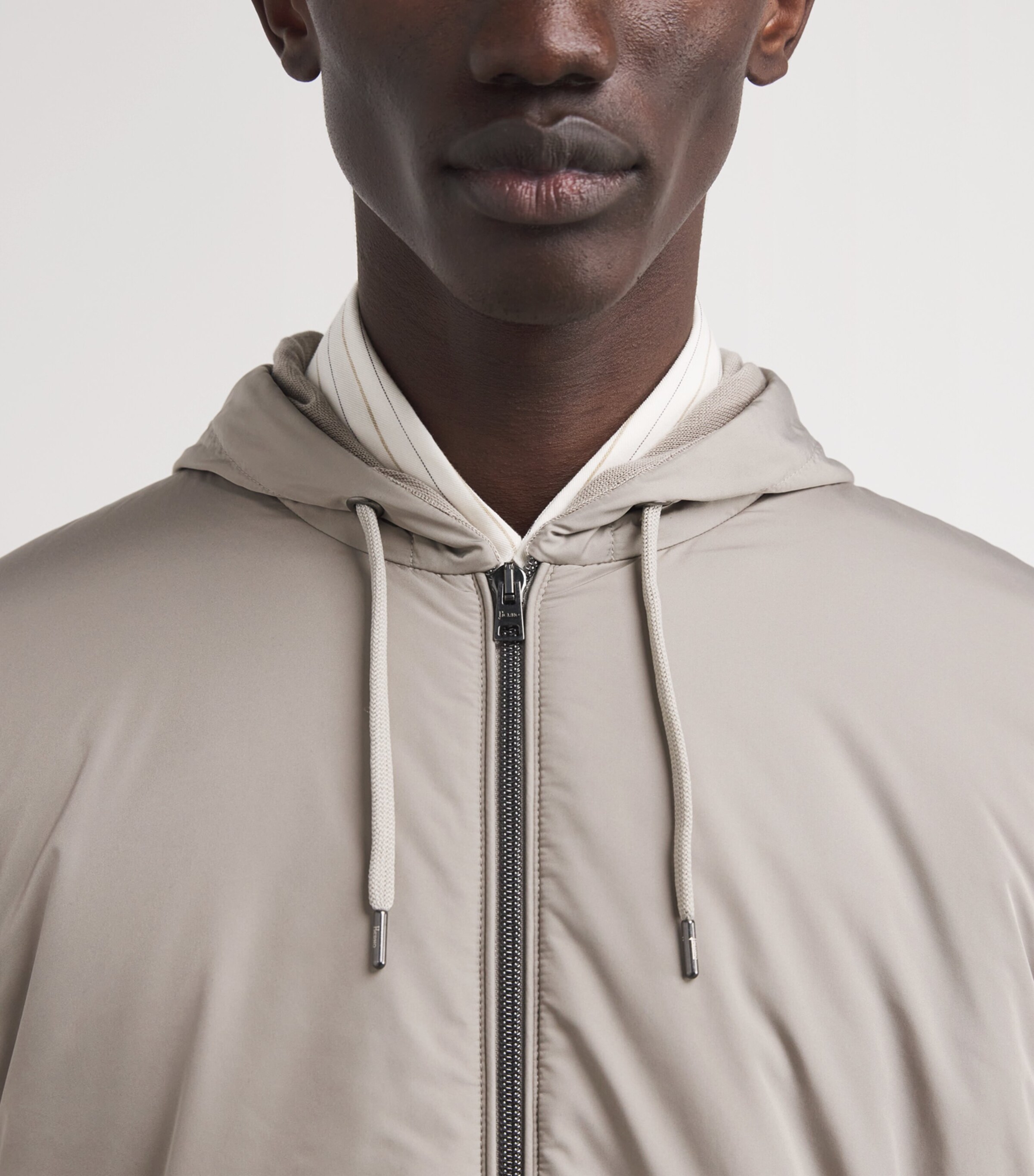 Herno Brown Cotton Hooded Hybrid Jacket | Harrods UK