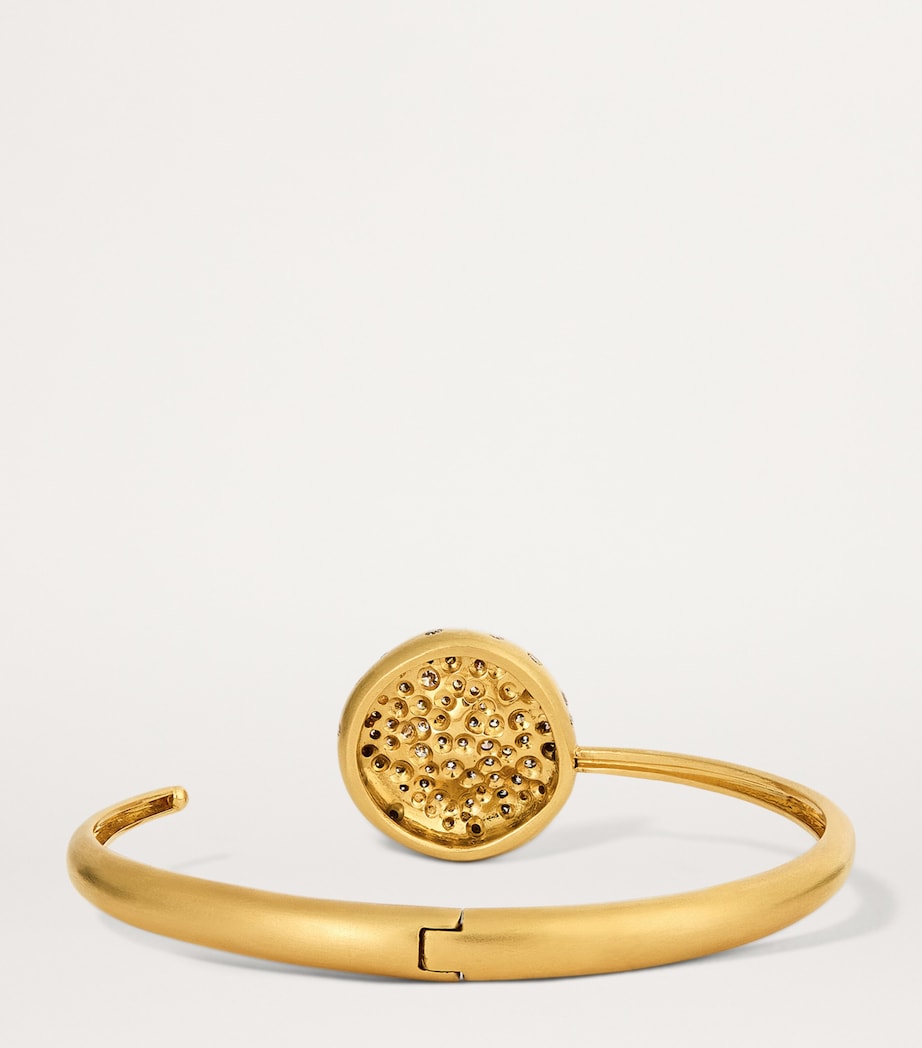Yellow Gold and Diamond Baby Malak Bangle YELLOW GOLD Image 3
