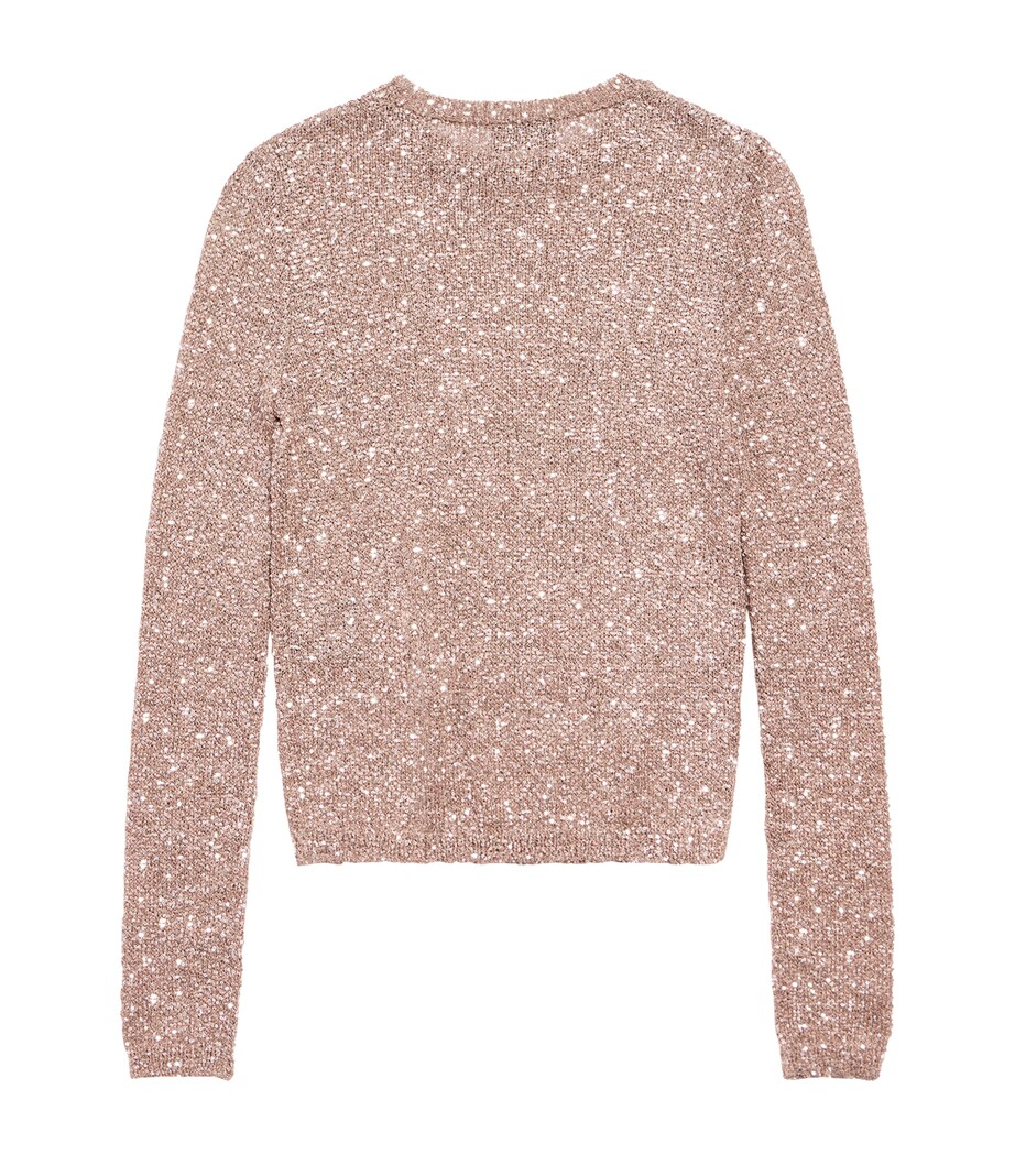 Balenciaga Womens Sequinned Sweater Image 1
