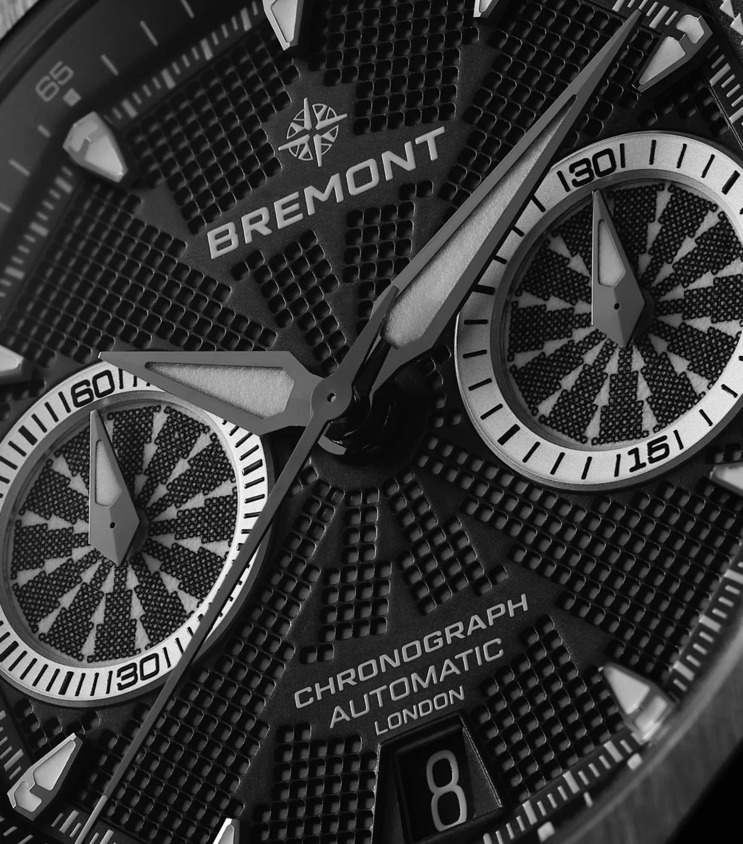 Bremont Stainless Steel Supernova Chronograph Watch 41mm Black Image 6