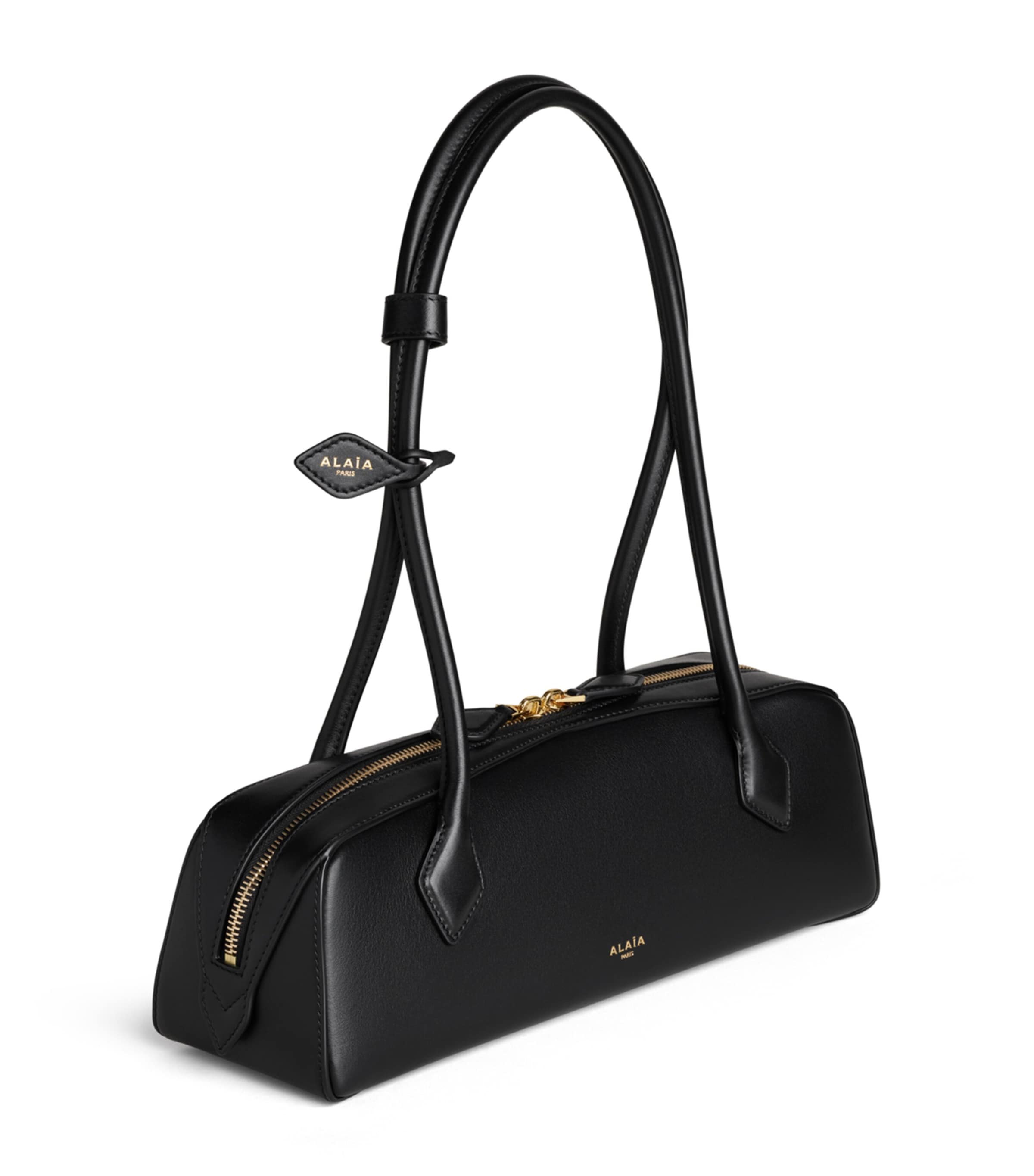 Alaïa Medium Leather Le Teckel Shoulder Bag Black Image 2