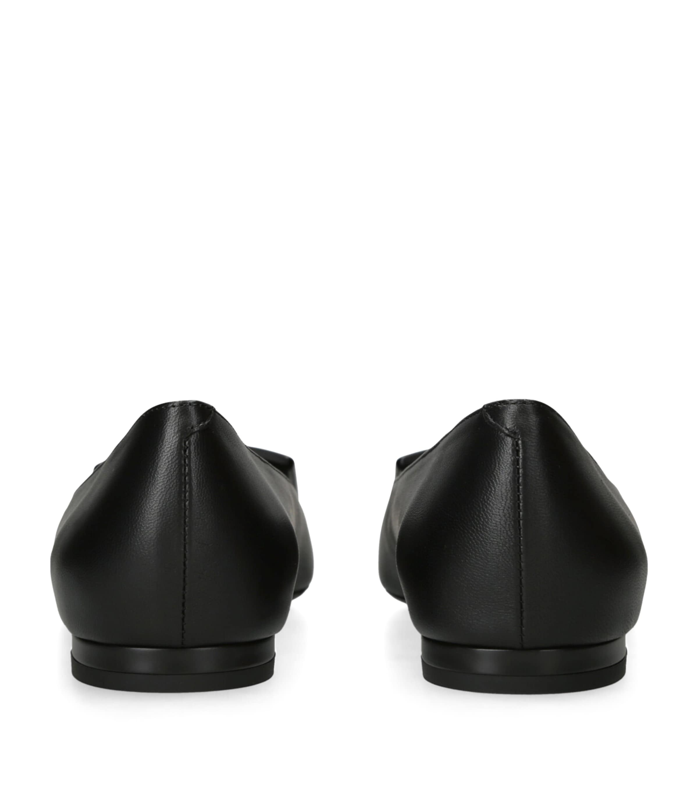 Roger Vivier Leather Gommettine Ballet Flats Black Image 2
