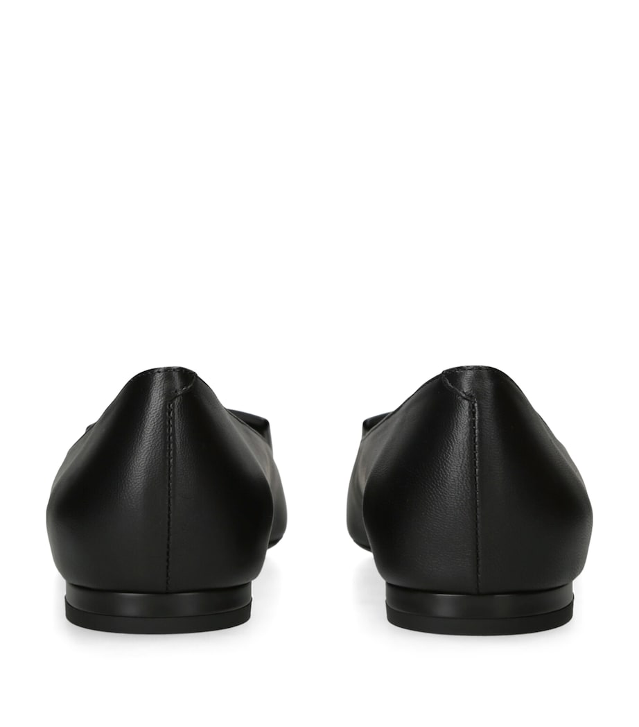 Roger Vivier Leather Gommettine Ballet Flats Black Image 2