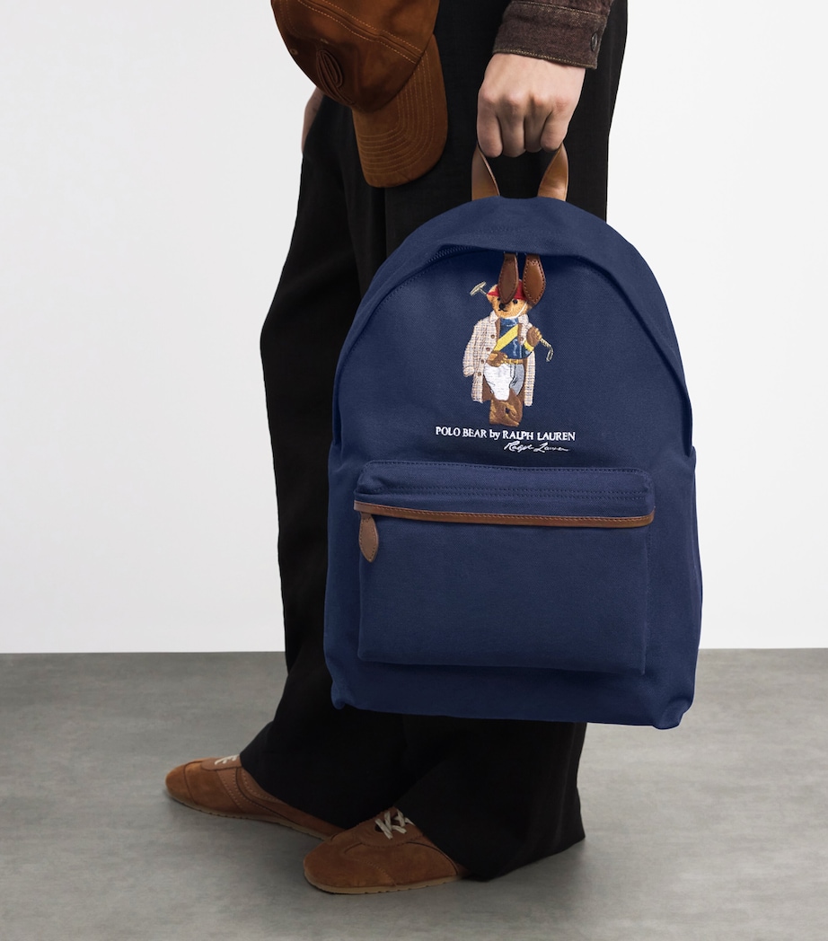 Cotton Canvas Polo Bear Backpack NEWPORT NAVY Image 3
