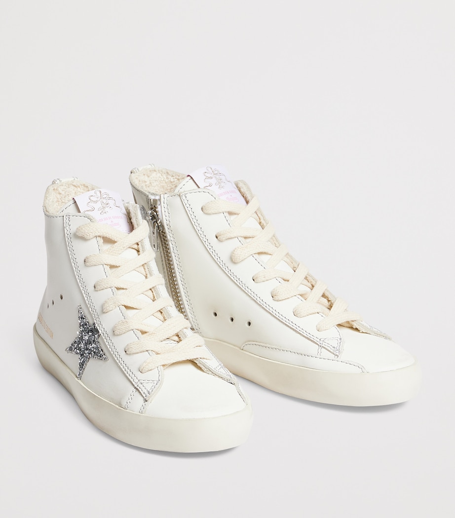 x Golden Goose Leather High-Top Sneakers BLANC Image 2