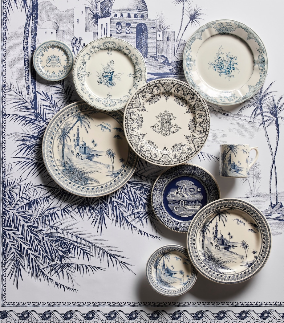 Set of 6 Ceramic Dépareillé Dessert Plates (23cm) BLUE Image 7