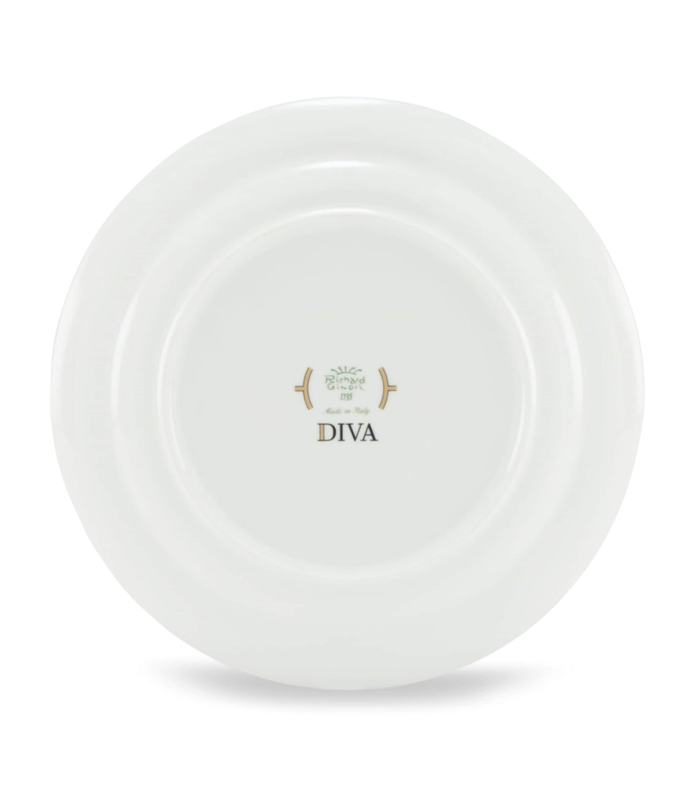 GINORI 1735 Porcelain Colonna Diva Verde Side Plate (24cm) Image 3