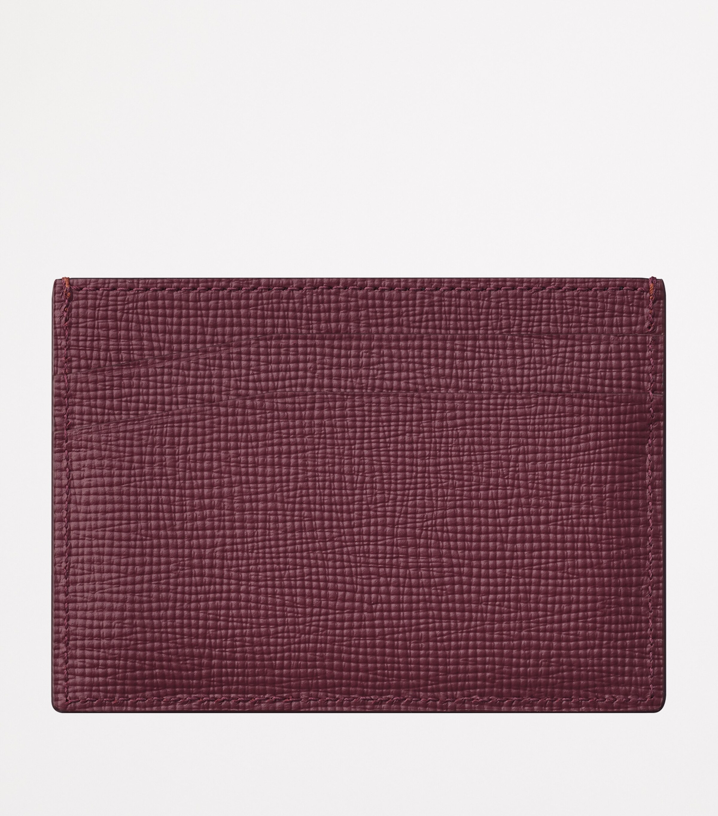 Leather Losange Card Holder CARAMEL AND BURGUNDY Image 2