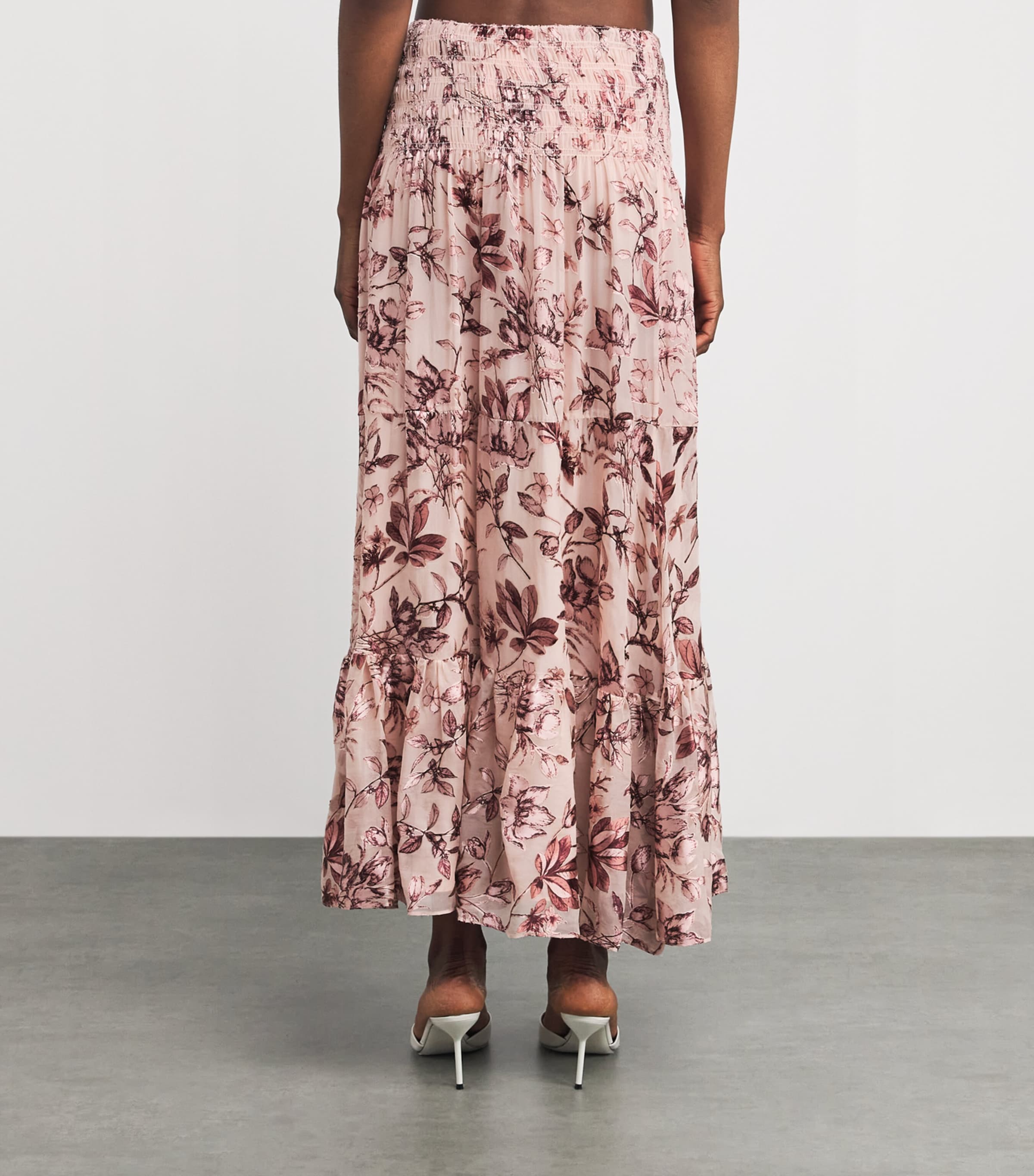 Alice+Olivia Womens Smocked Stevie Maxi Skirt En Rse Image 5