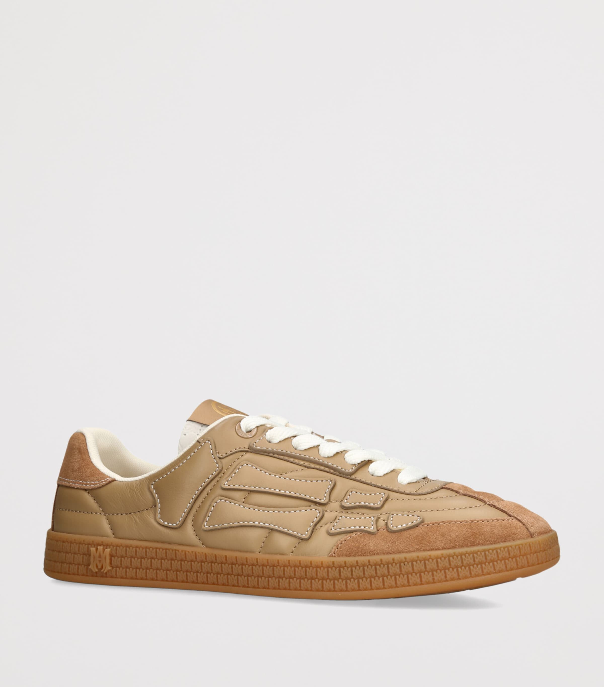 AMIRI Leather Pacific Football Sneakers Tan Image 3