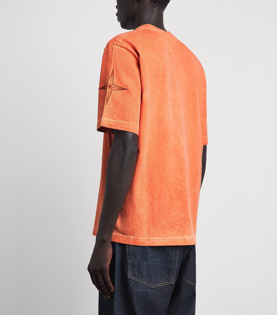 Stone Island Mens Cotton Uneven-Dye T-Shirt Image 5