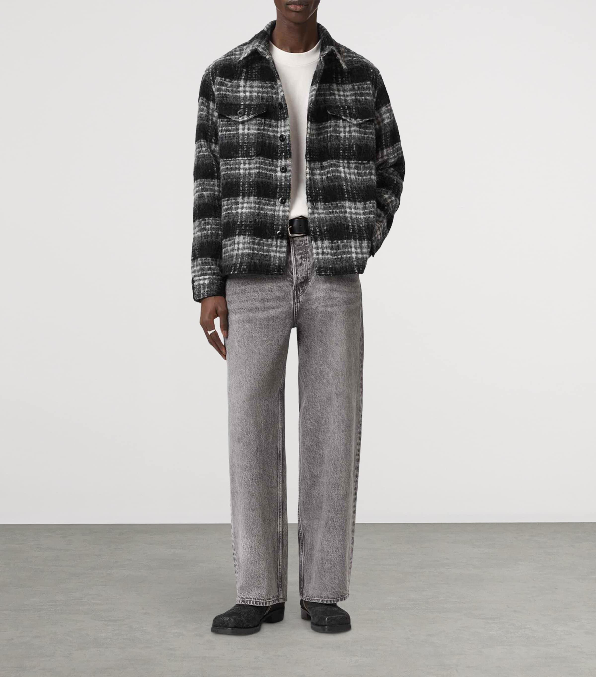 AllSaints Mens Check Korey Shirt Black/charcoal Image 2