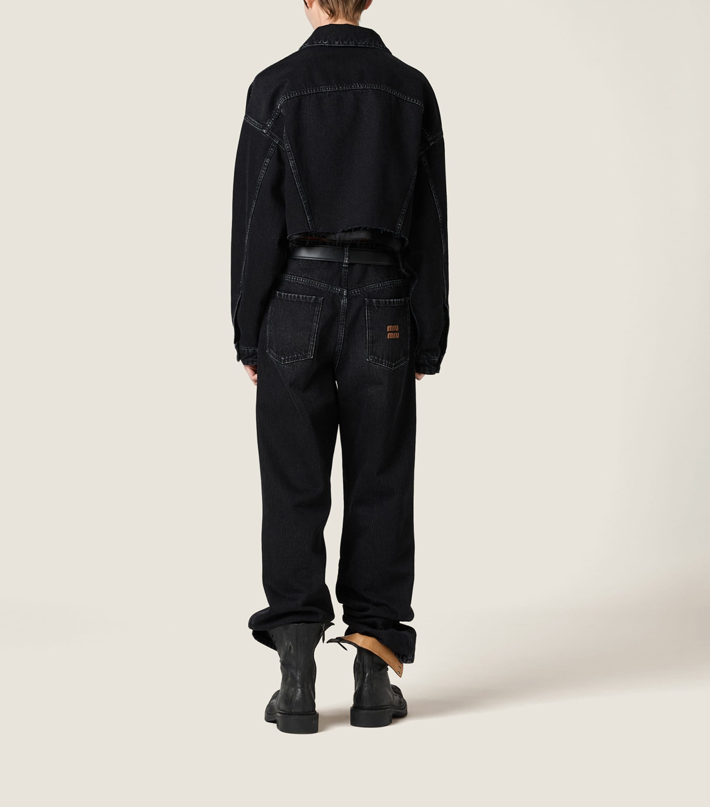 Raw-Hem Denim Jacket F0002 Image 3
