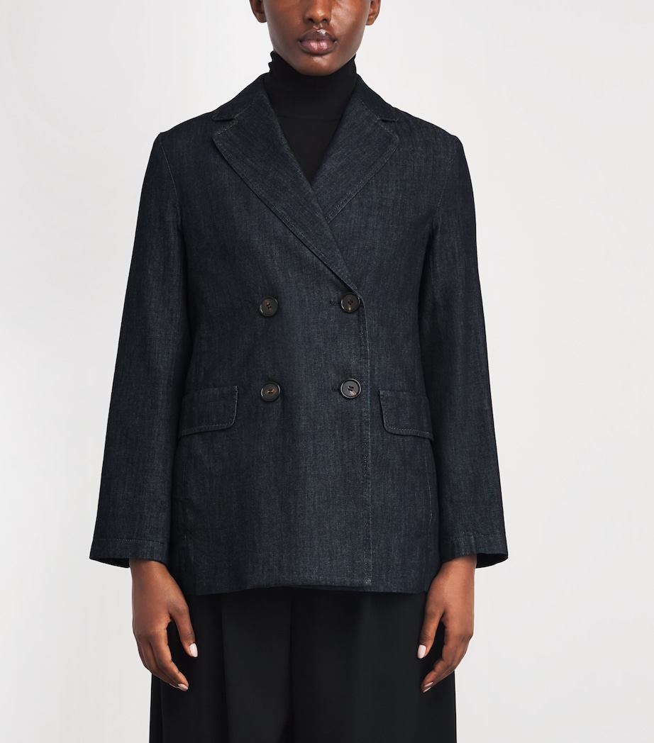 Denim Single-Breasted Blazer ULTRAMARINE Image 3