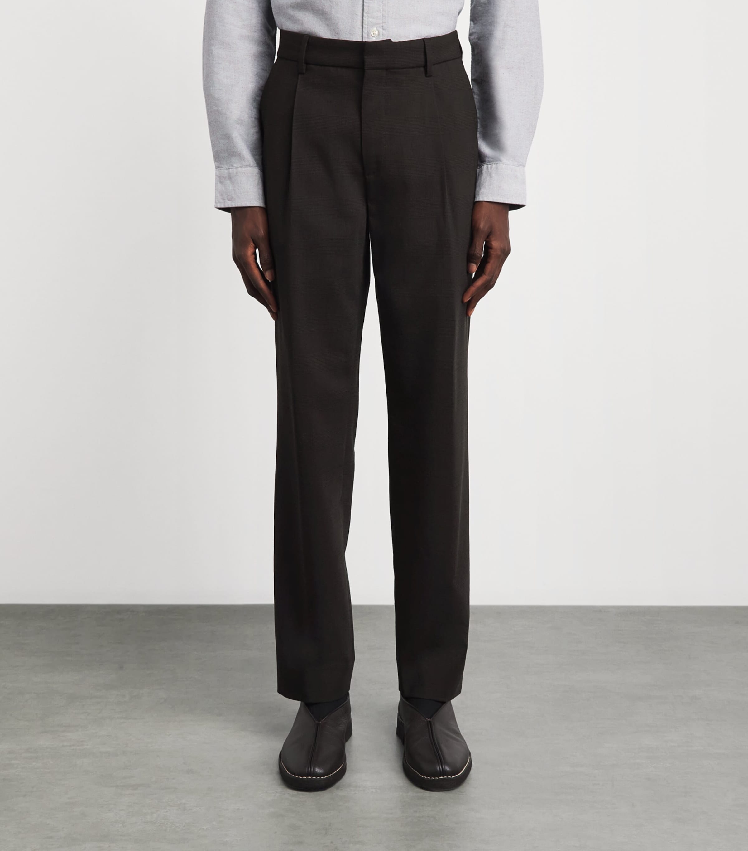 Barena Mens Wool Check Gazara Trousers Bruno Image 4