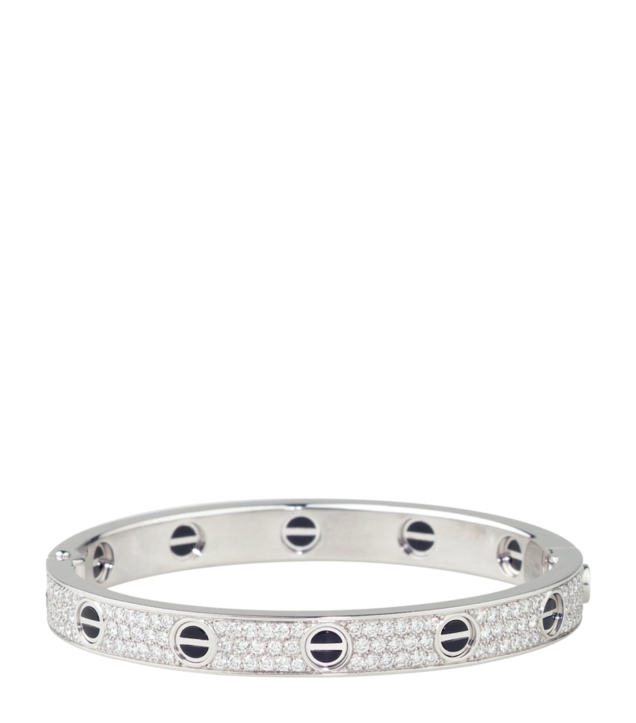 LOVE Classic White Gold and Diamond Ceramic Paved Bracelet WHITE GOLD Image 1